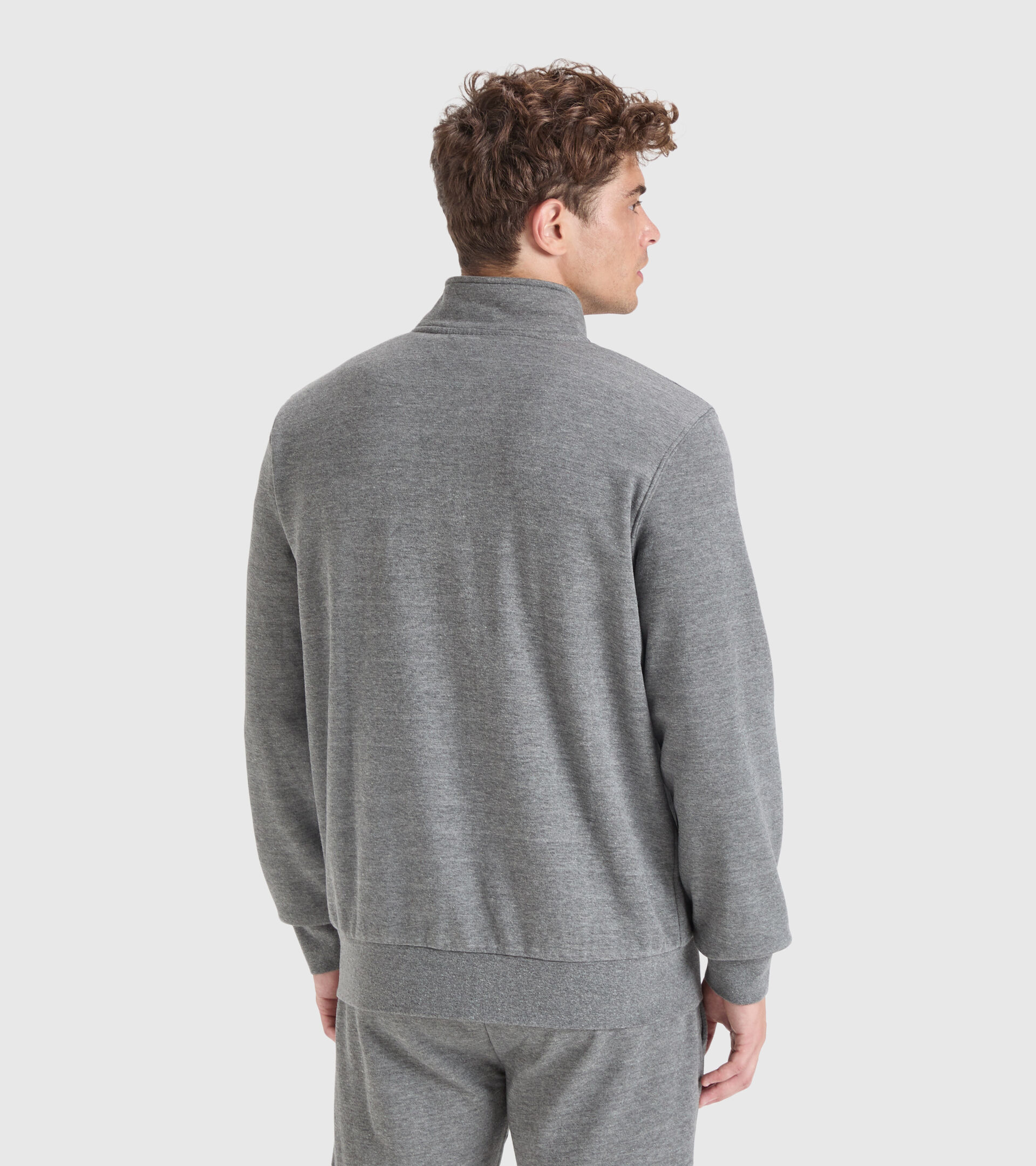 Sportliches Sweatshirt - Herren SWEAT FZ CORE DUNKELGRAU MELANGE - Diadora