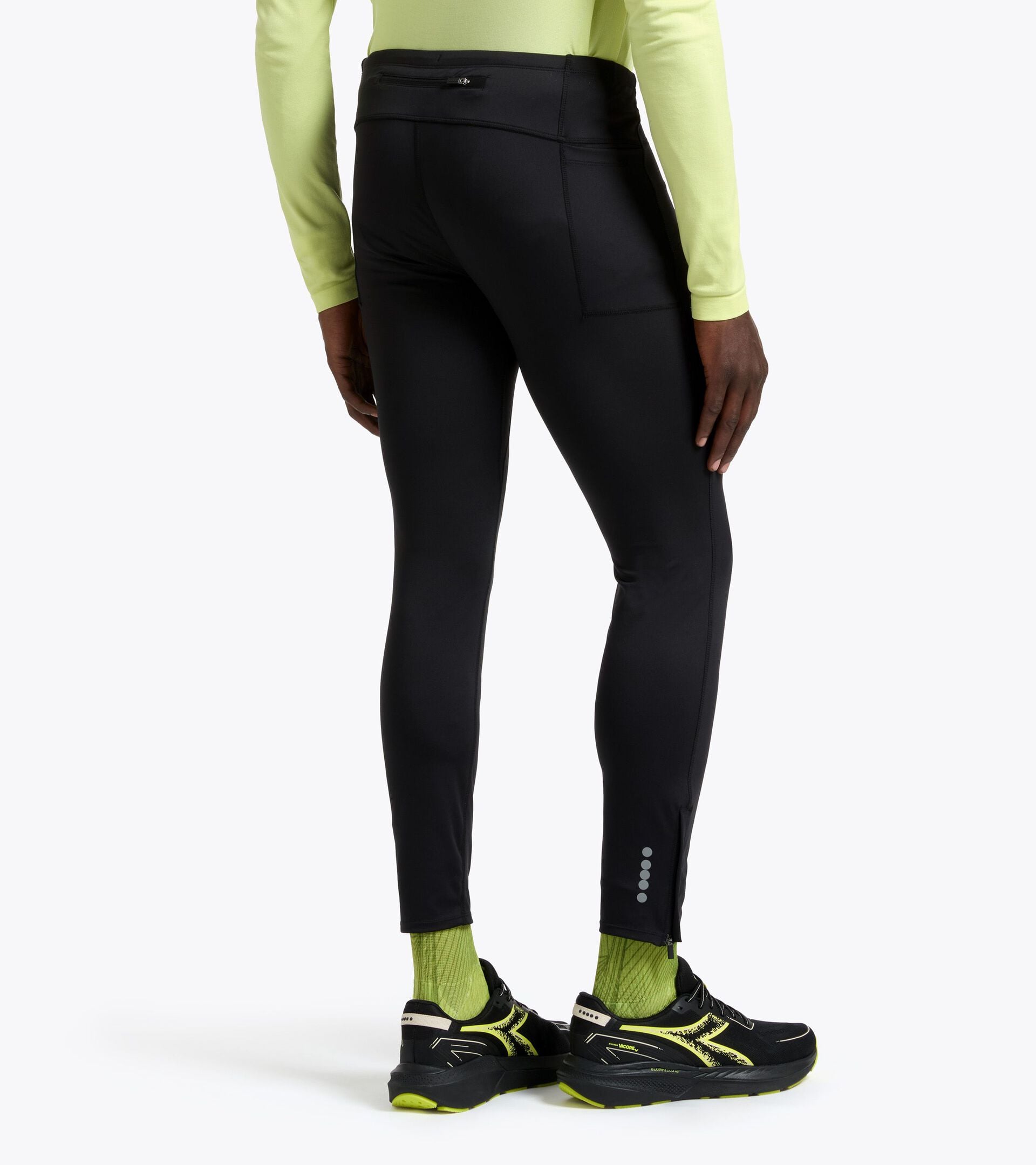 Winter Running Leggings - Training - Men&rsquo;s RUN TIGHTS BLACK - Diadora