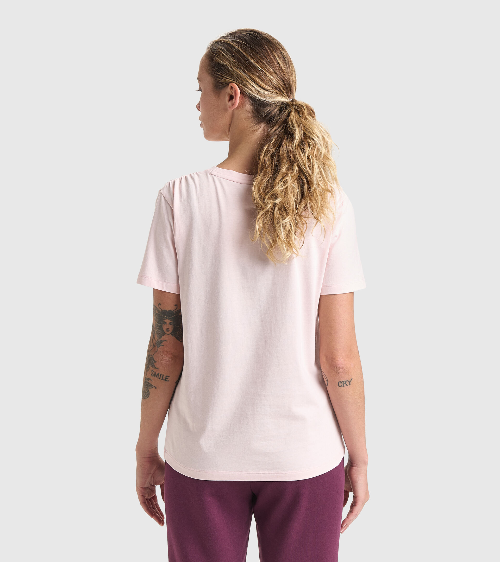 Sports T-shirt - Women L.T-SHIRT SS FLOUNCE PINK CANDY FLOSS - Diadora