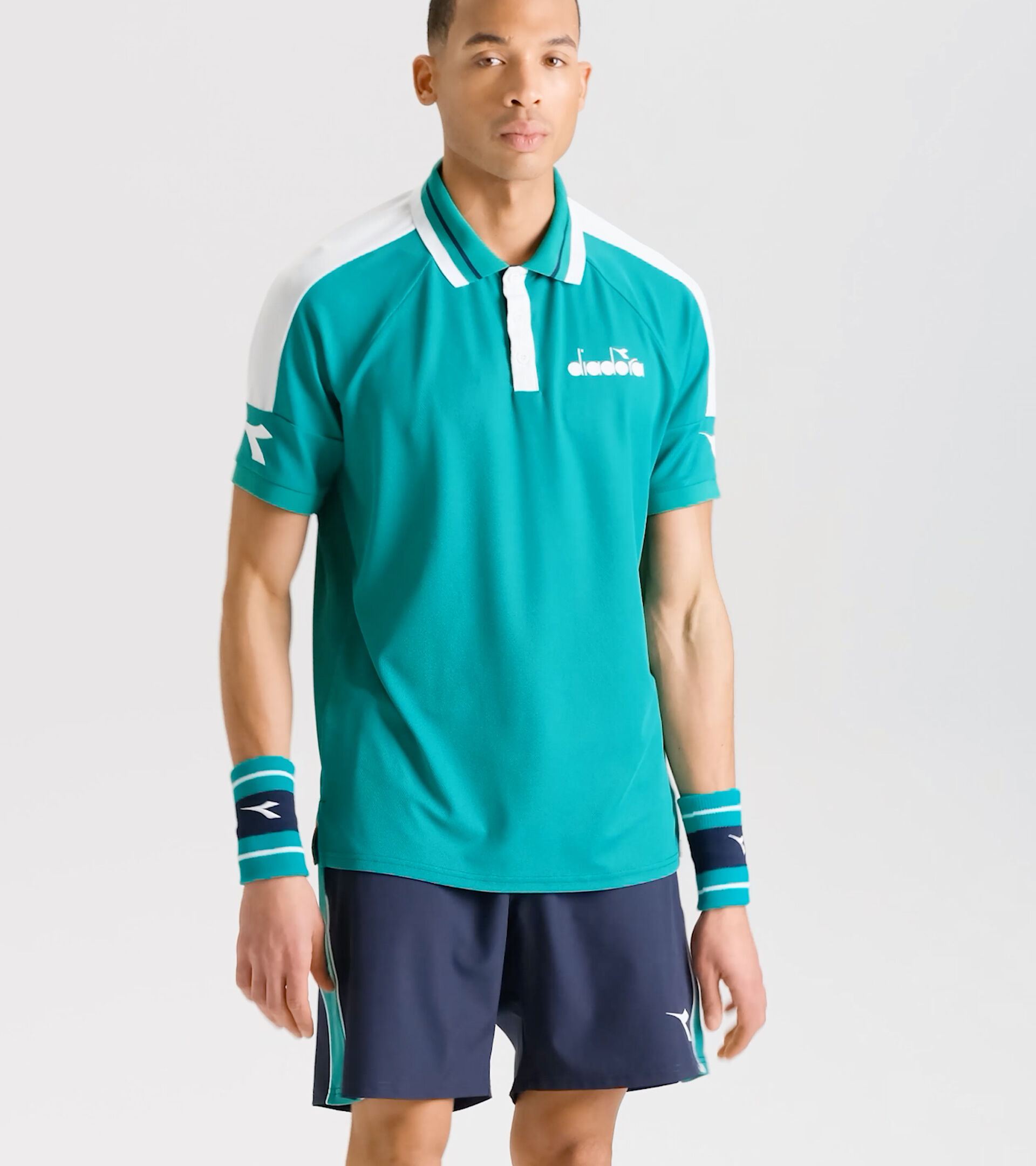 Tennis polo shirt - Men SS POLO ICON GOLF GREEN - Diadora