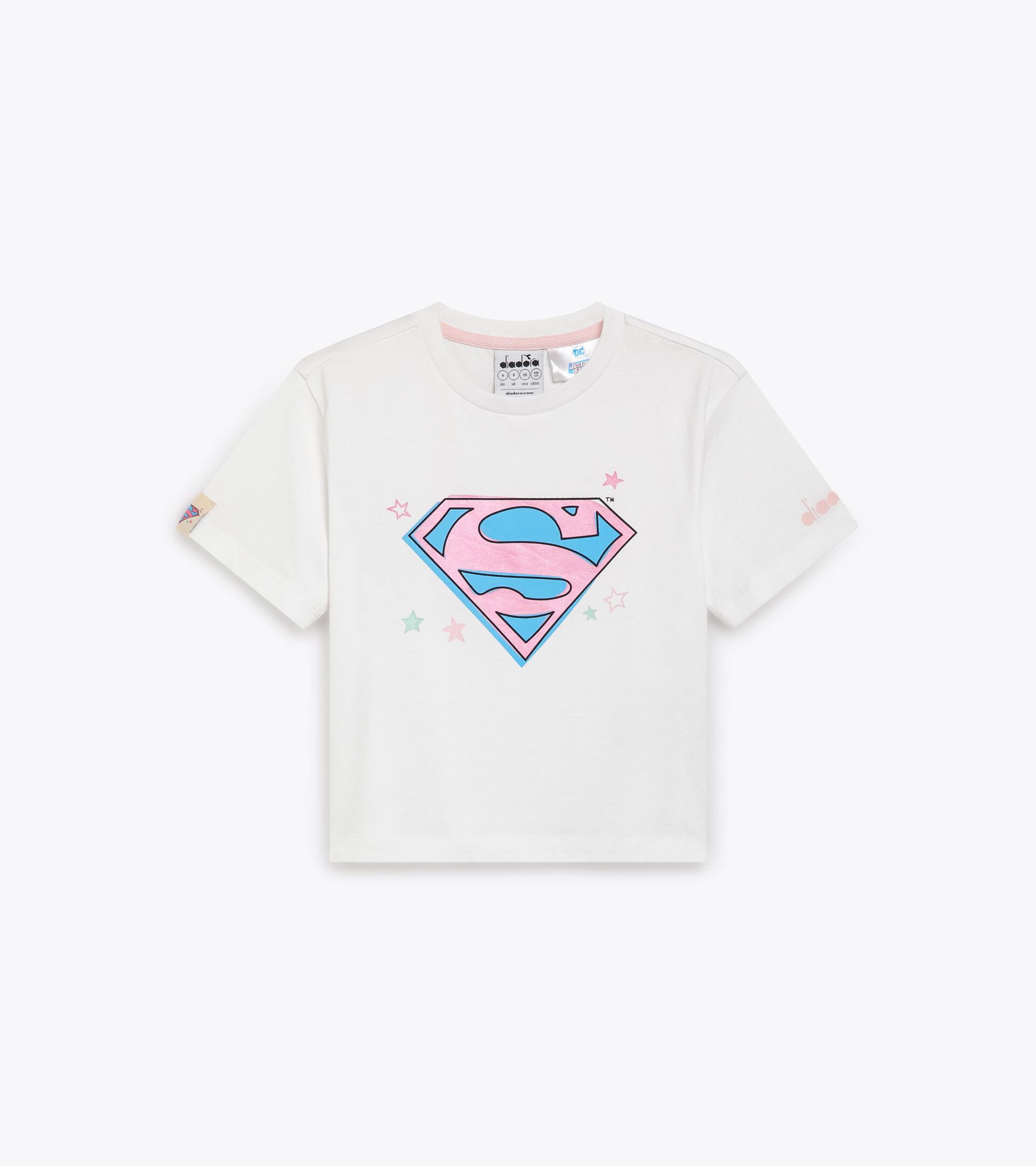 T-shirt super-héroïnes - Fille JG.T-SHIRT SS SUPERGIRL BLANC VIF - Diadora