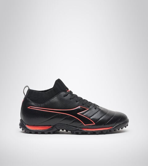 Chaussures de football pour terrains durs ou gazon synthétique BRASIL ELITE R TF NERO/ROSSO FLUO - Diadora