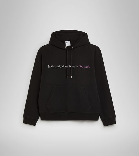 HOODIE CLASSIC STORY FI, BLACK Throwback sports sweatshirt - Unisex HOODIE CLASSIC STORY FI BLACK - Diadora