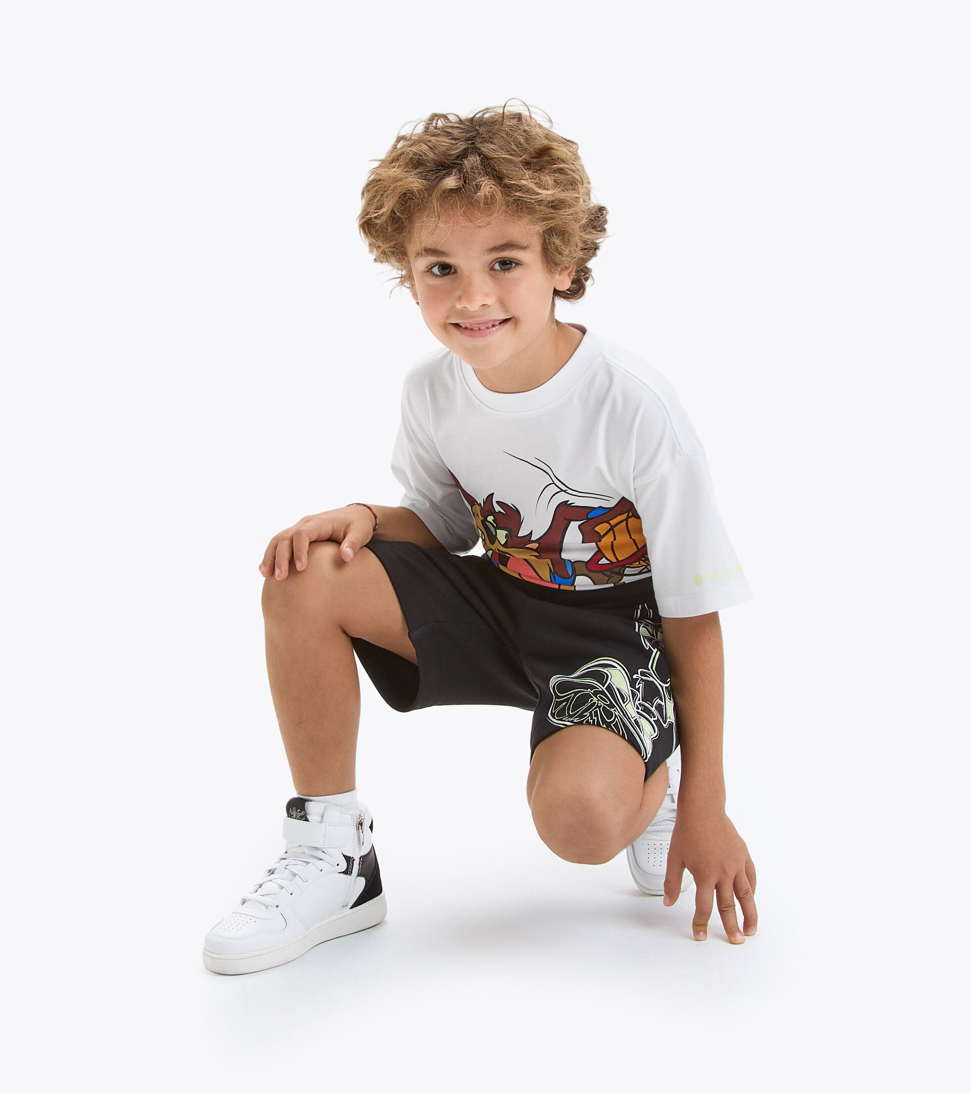 Cotton bermuda shorts - Kids JU.BERMUDA WB BLACK - Diadora
