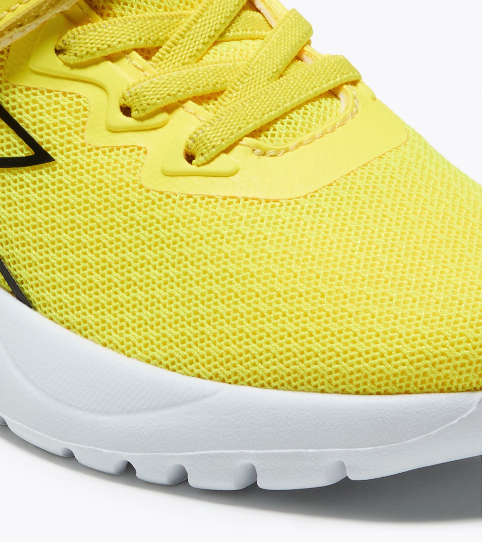 Running  shoe -  4-8  years old - Kids EVO RUN PS YELLOW FLUO - Diadora