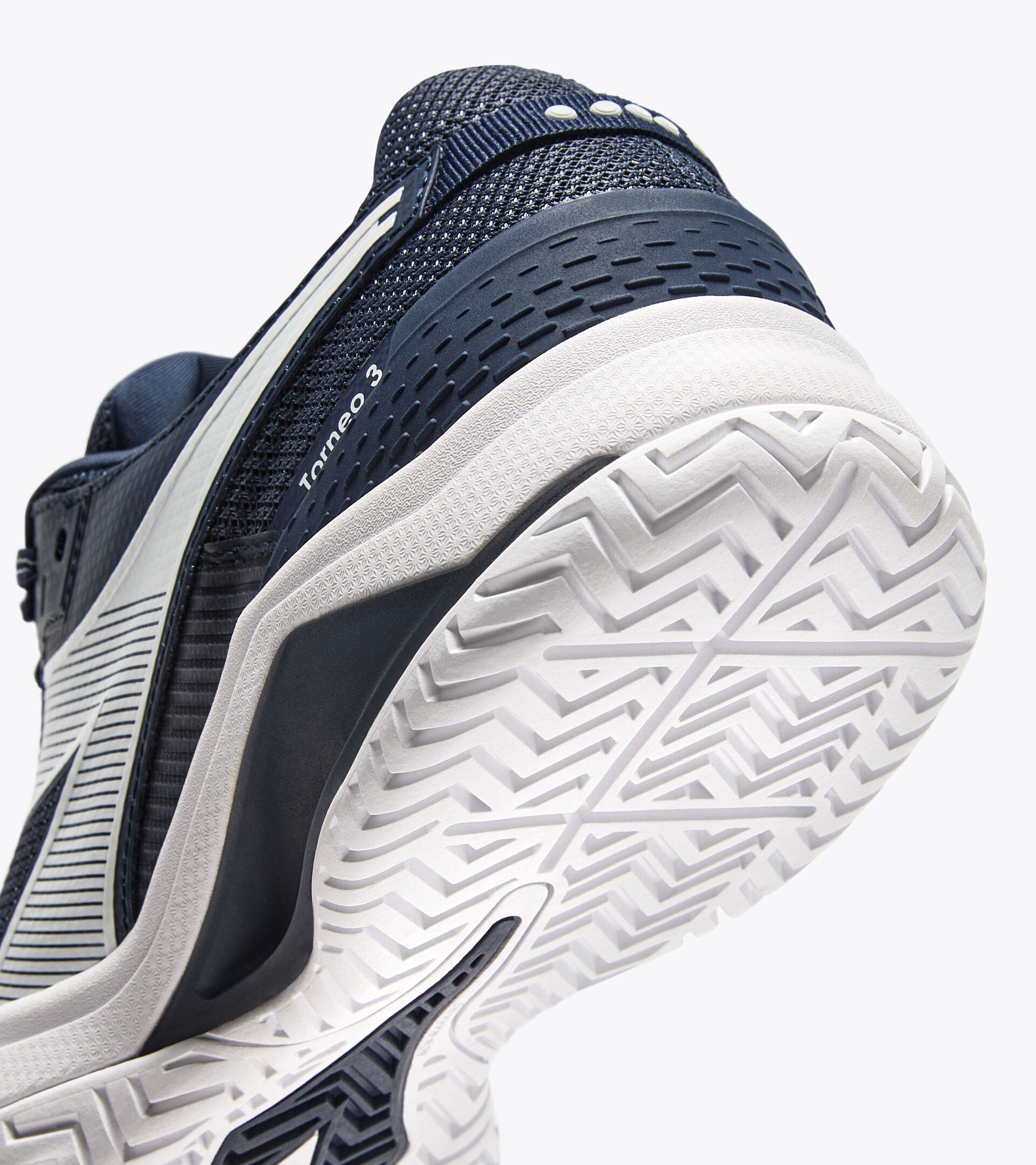 Zapatilla de tenis para superficies duras o de tierra batida - Protecci&oacute;n y amortiguaci&oacute;n - Hombre BLUSHIELD TORNEO 3 AG NEGRO IRIS/BLANCO - Diadora