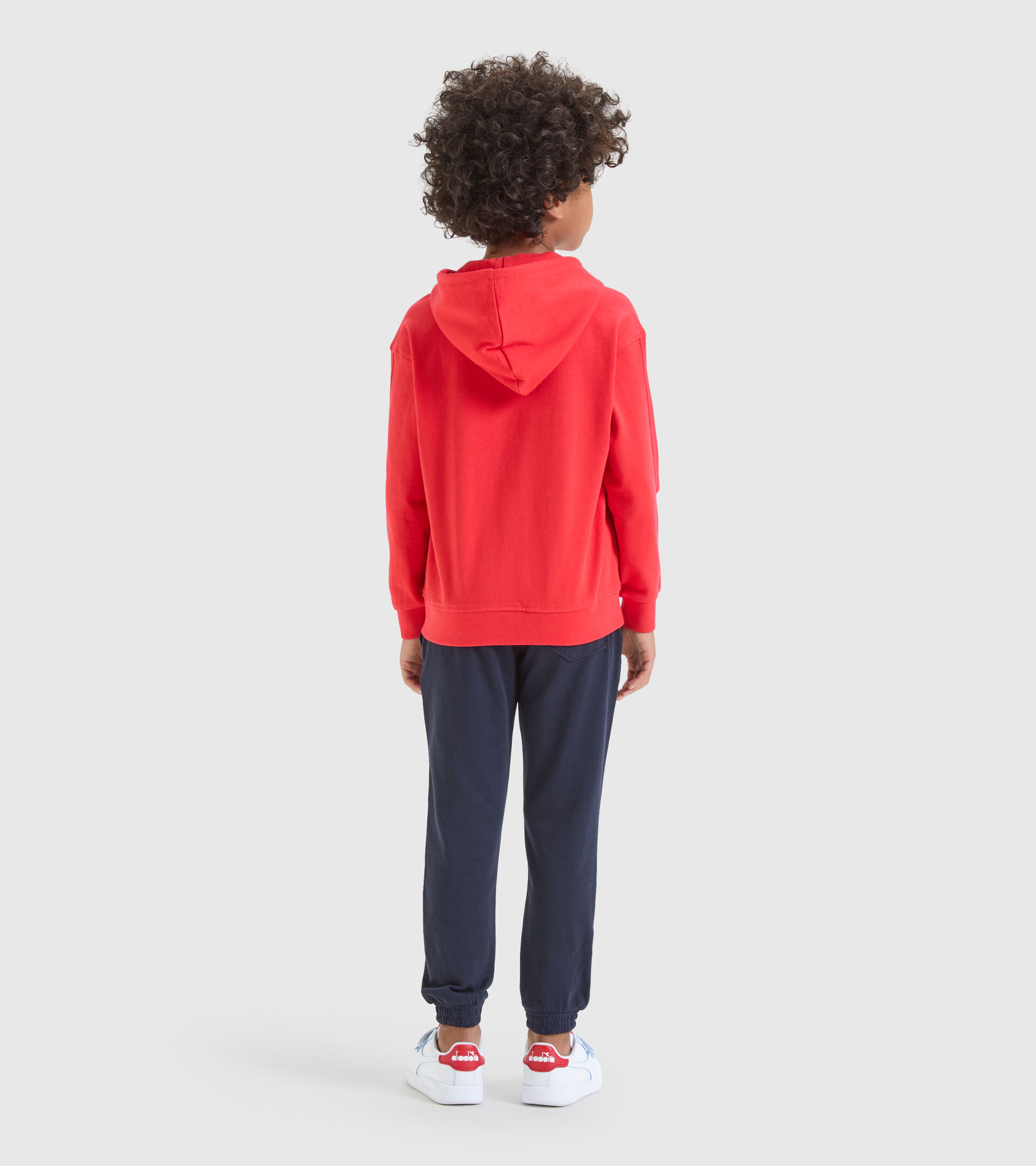 Junior sports tracksuit with hood - Unisex JU.TRACKSUIT HD RAINBOW POPPY RED - Diadora