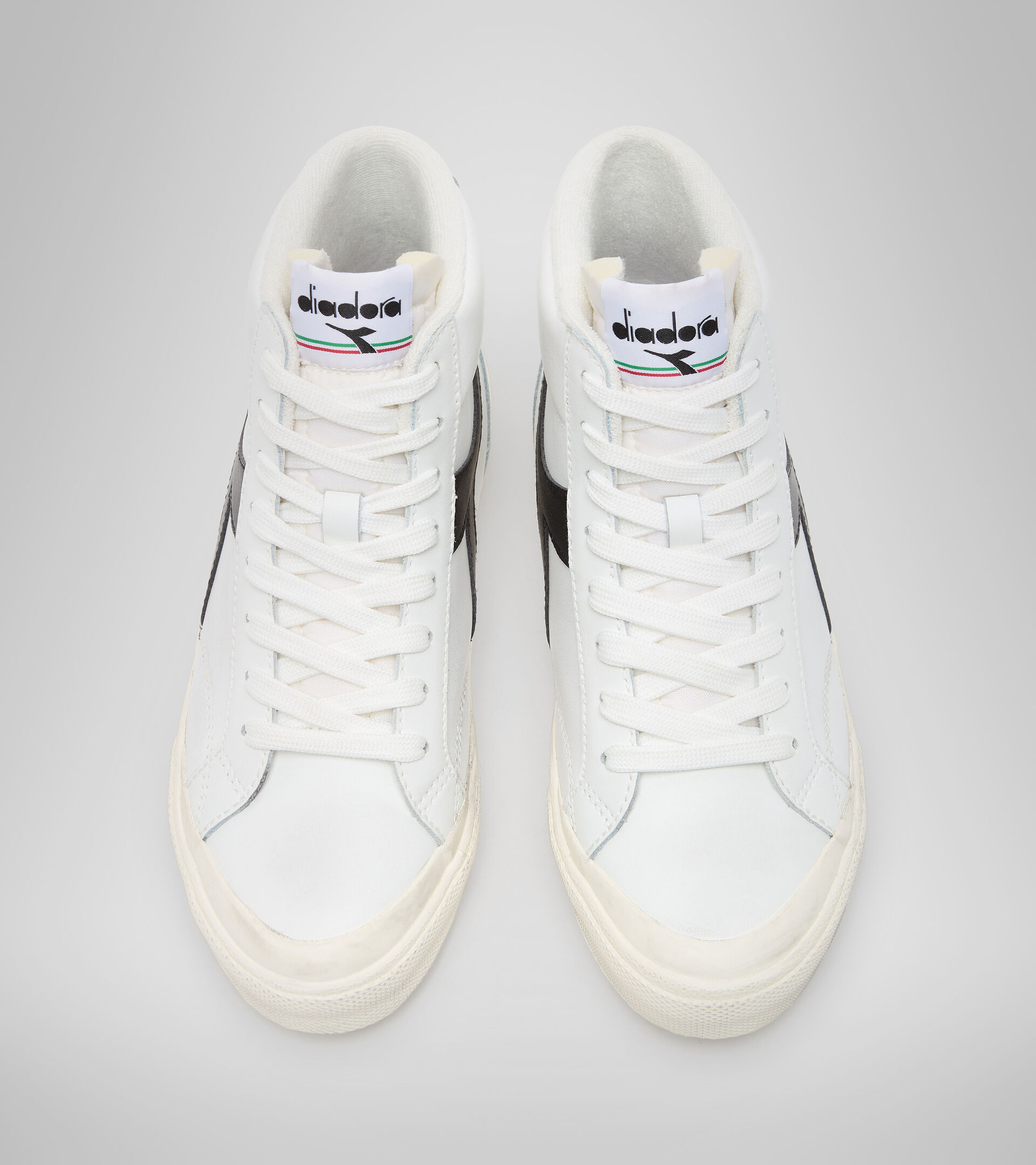 Footwear Sportswear UNISEX MELODY MID LEATHER DIRTY WHITE/BLACK Diadora