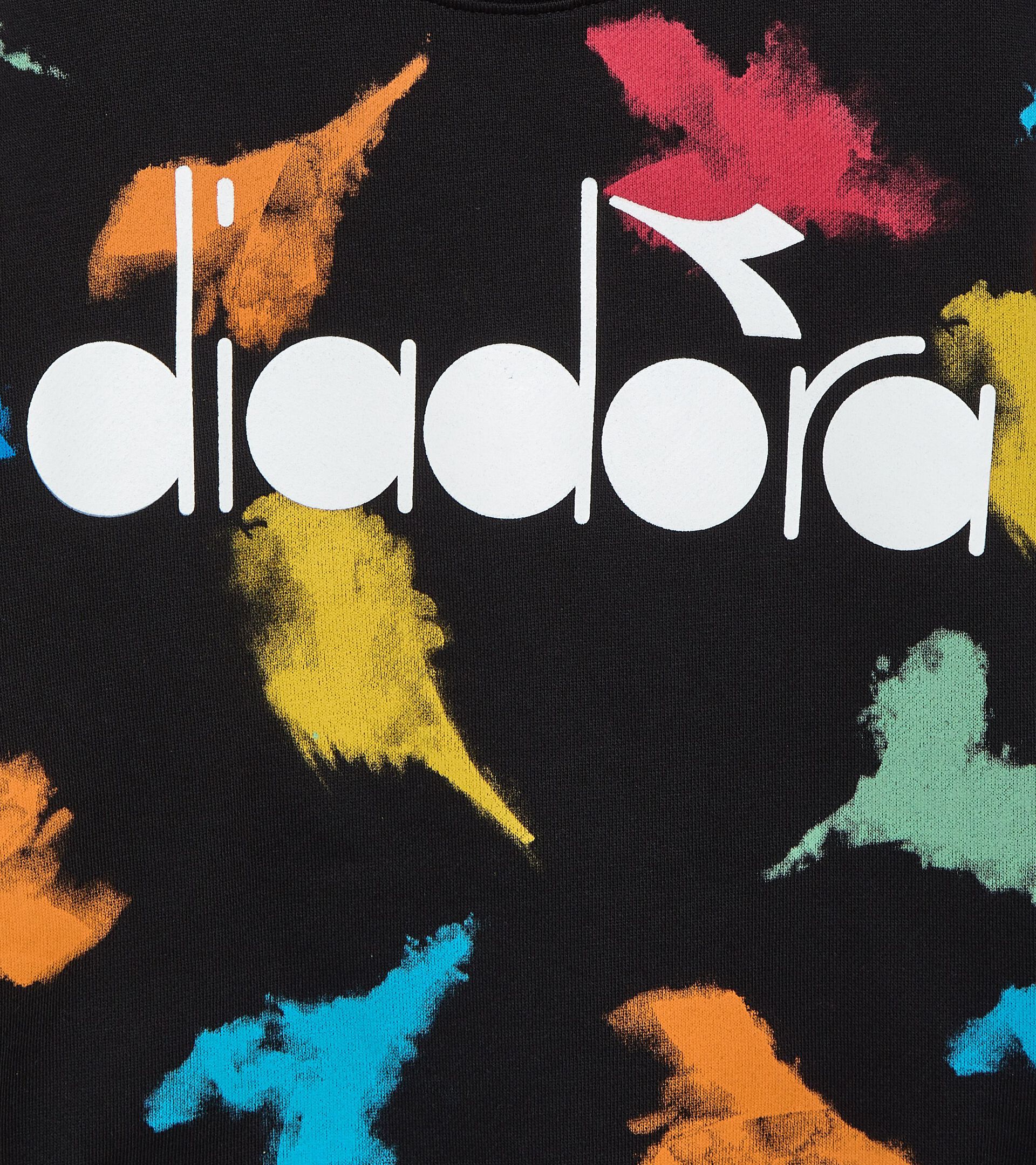 Sweat-shirt logo ras-du-cou - Garçon JB.SWEATSHIRT CREW WATER COLOR NOIR - Diadora