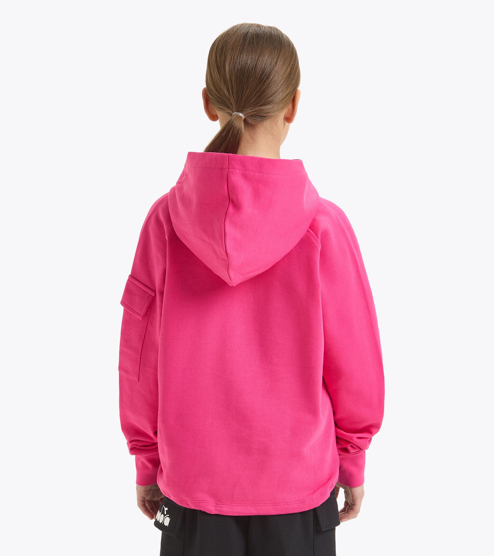 Hoodie - Girl
 JG. HOODIE CROP STARS BOUGANVILLE PINK - Diadora