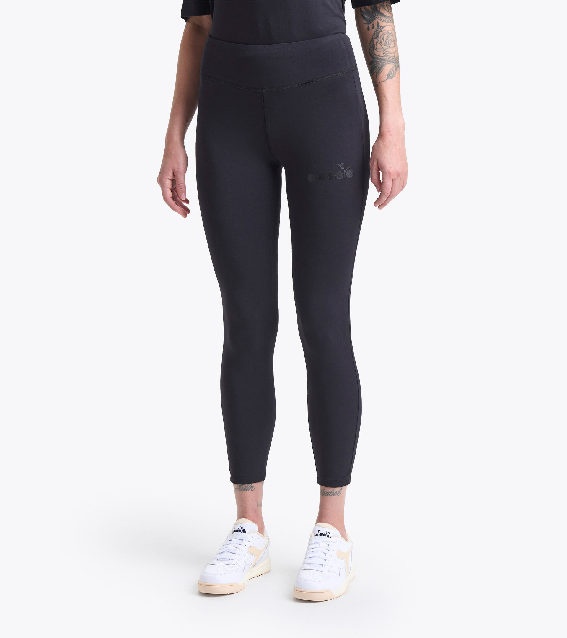 Sports leggings - Women L. LEGGINGS SPW LOGO BLACK - Diadora