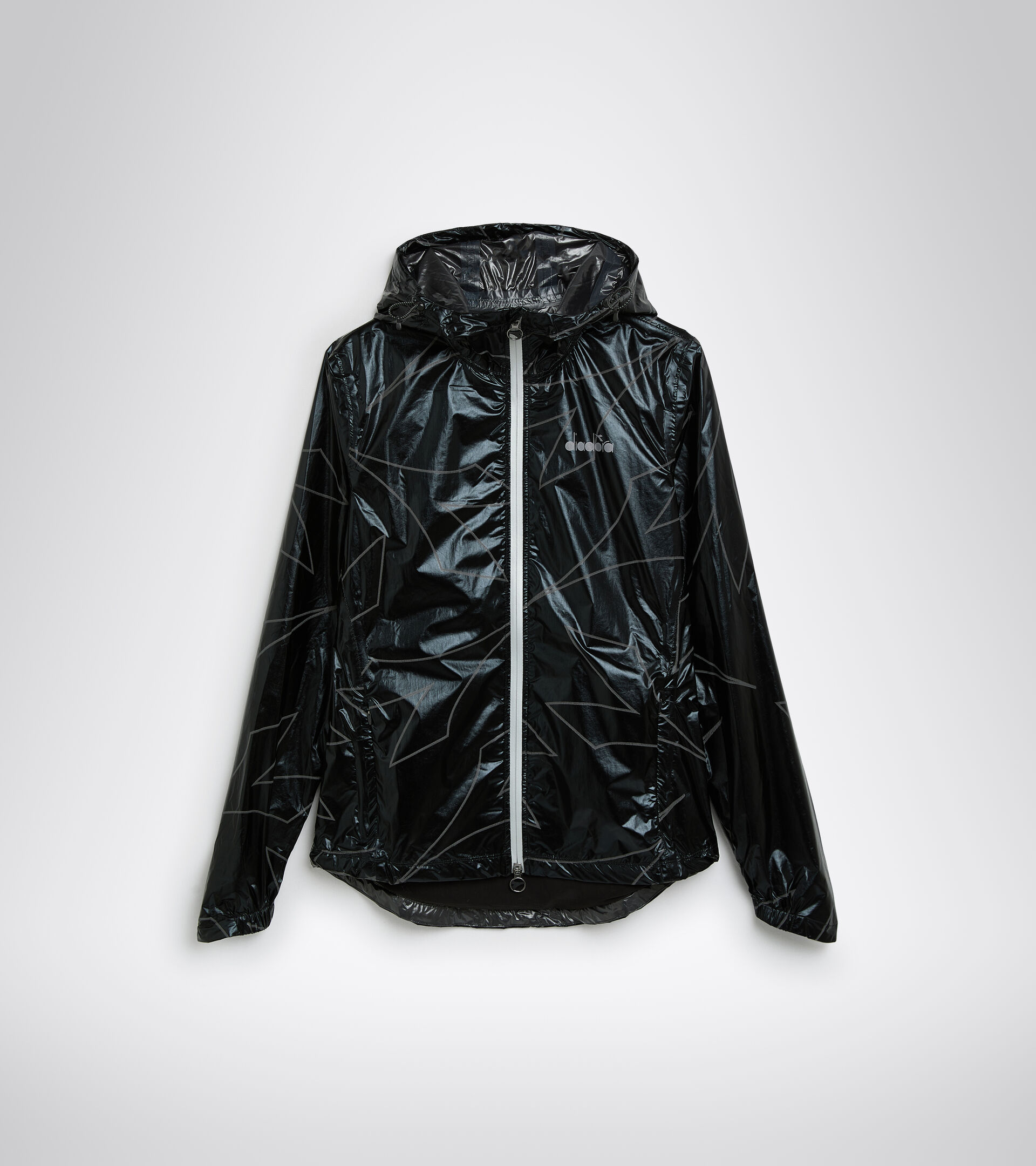 Giacca antipioggia da running - Donna L. RAIN LOCK JACKET NERO - Diadora