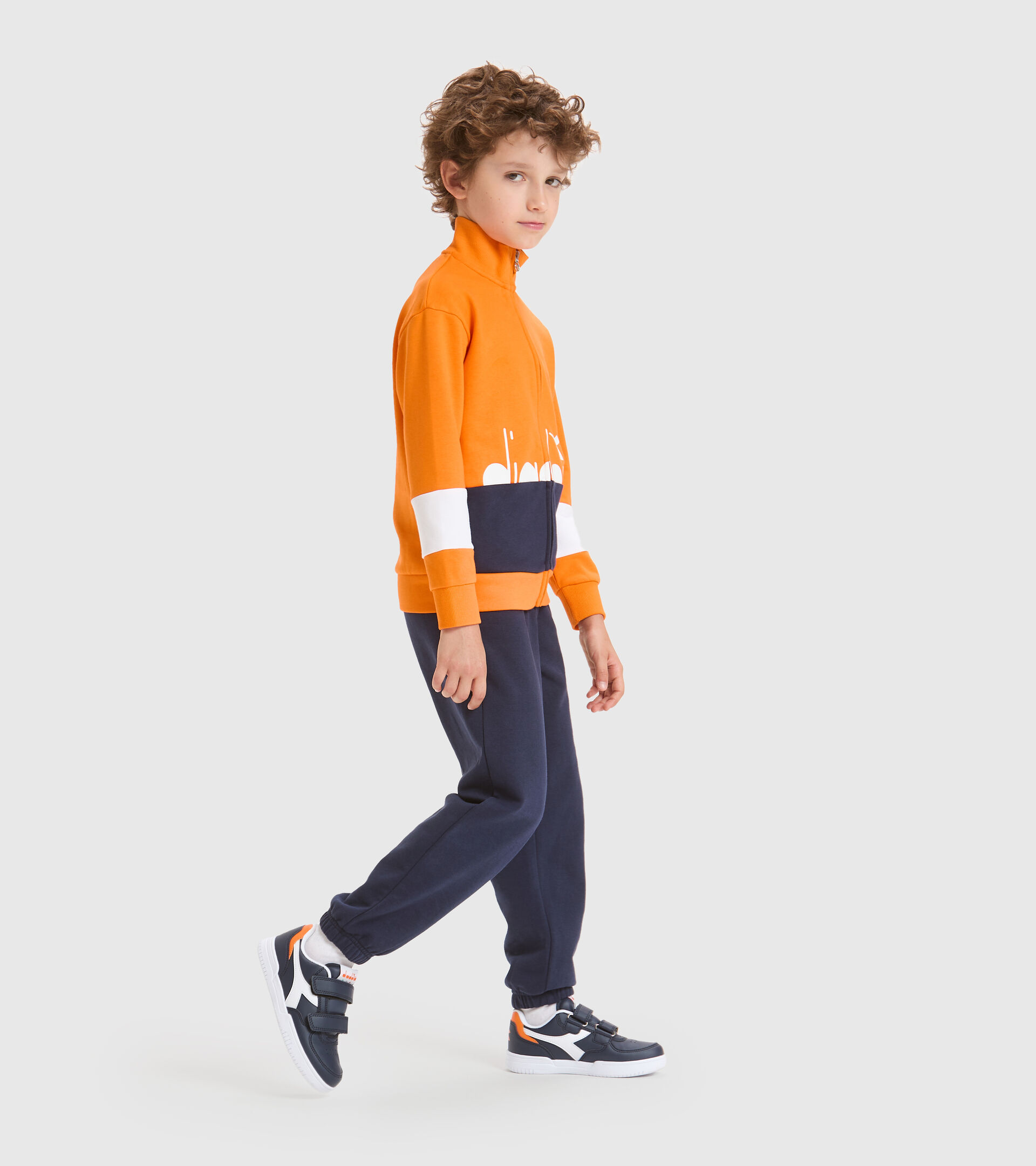 Tracksuit - Kids JB.TRACKSUIT FZ HOOPLA PERSIMMON ORANGE - Diadora