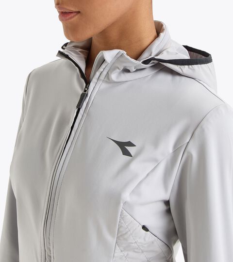 L. RUN JACKET WINTER PROTECTION, GREY CLOUD Light padded running jacket - Winter protection - Women’s L. RUN JACKET WINTER PROTECTION GREY CLOUD - Diadora