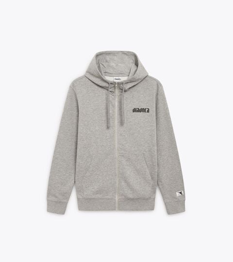 HOODIE FZ. ATHL. LOGO, HIGH RISE MELANGE Zipped hoodie - All-gender HOODIE FZ. ATHL. LOGO HIGH RISE MELANGE - Diadora