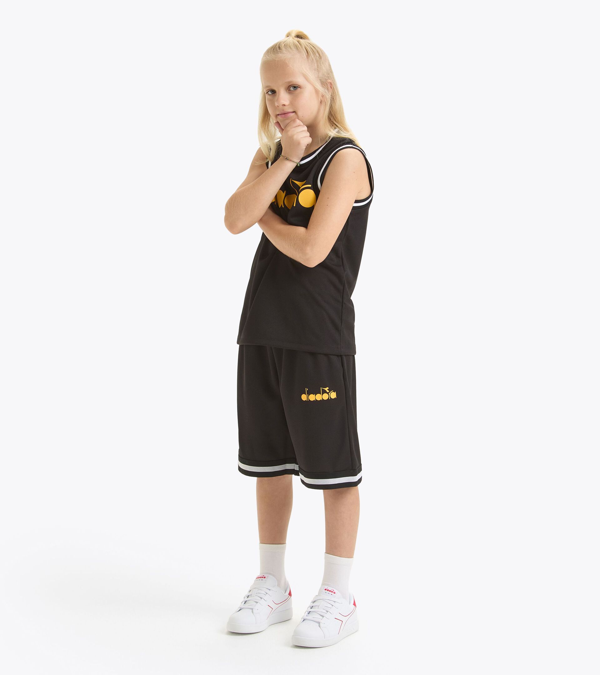 Camiseta sin mangas deportiva de malla - Niño JB. TANK BASKETBALL NEGRO - Diadora