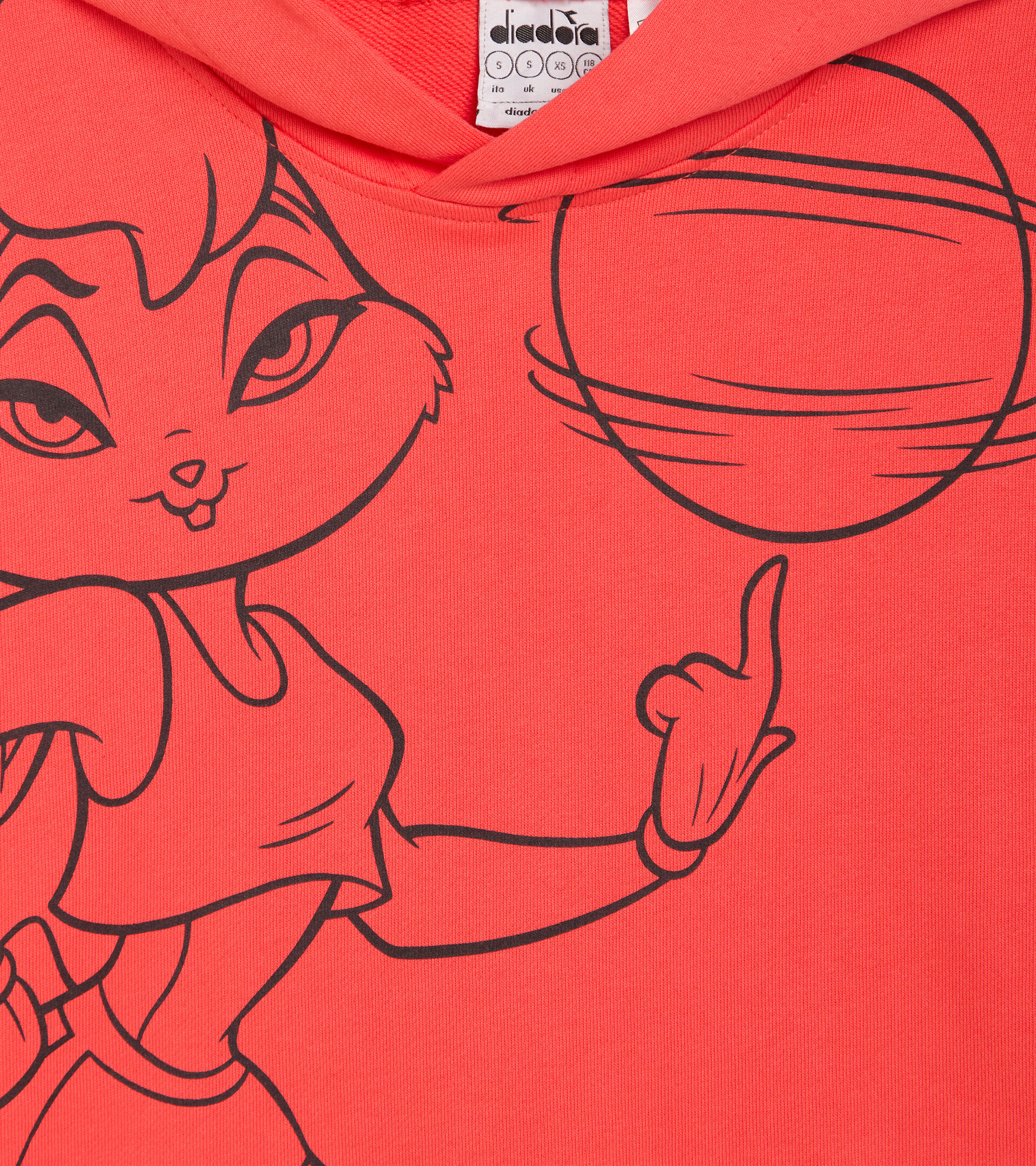 Sudadera con capucha - Niños JU.HOODIE WB CORAL CALIENTE - Diadora