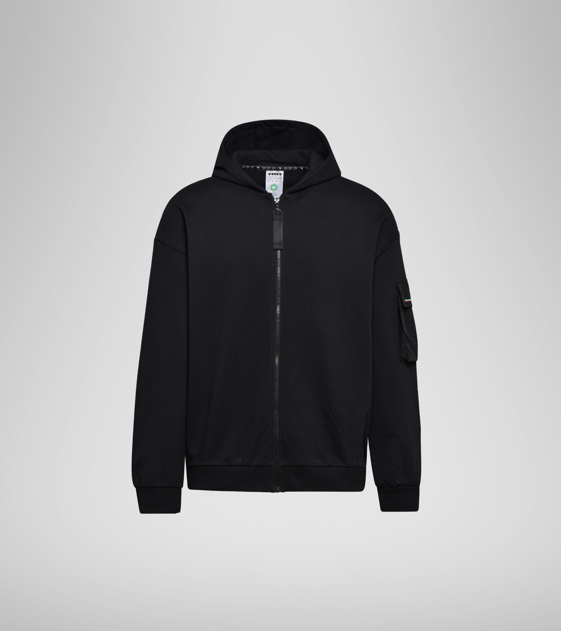 Apparel Sportswear UOMO HOODIE FZ URBANITY BLACK Diadora
