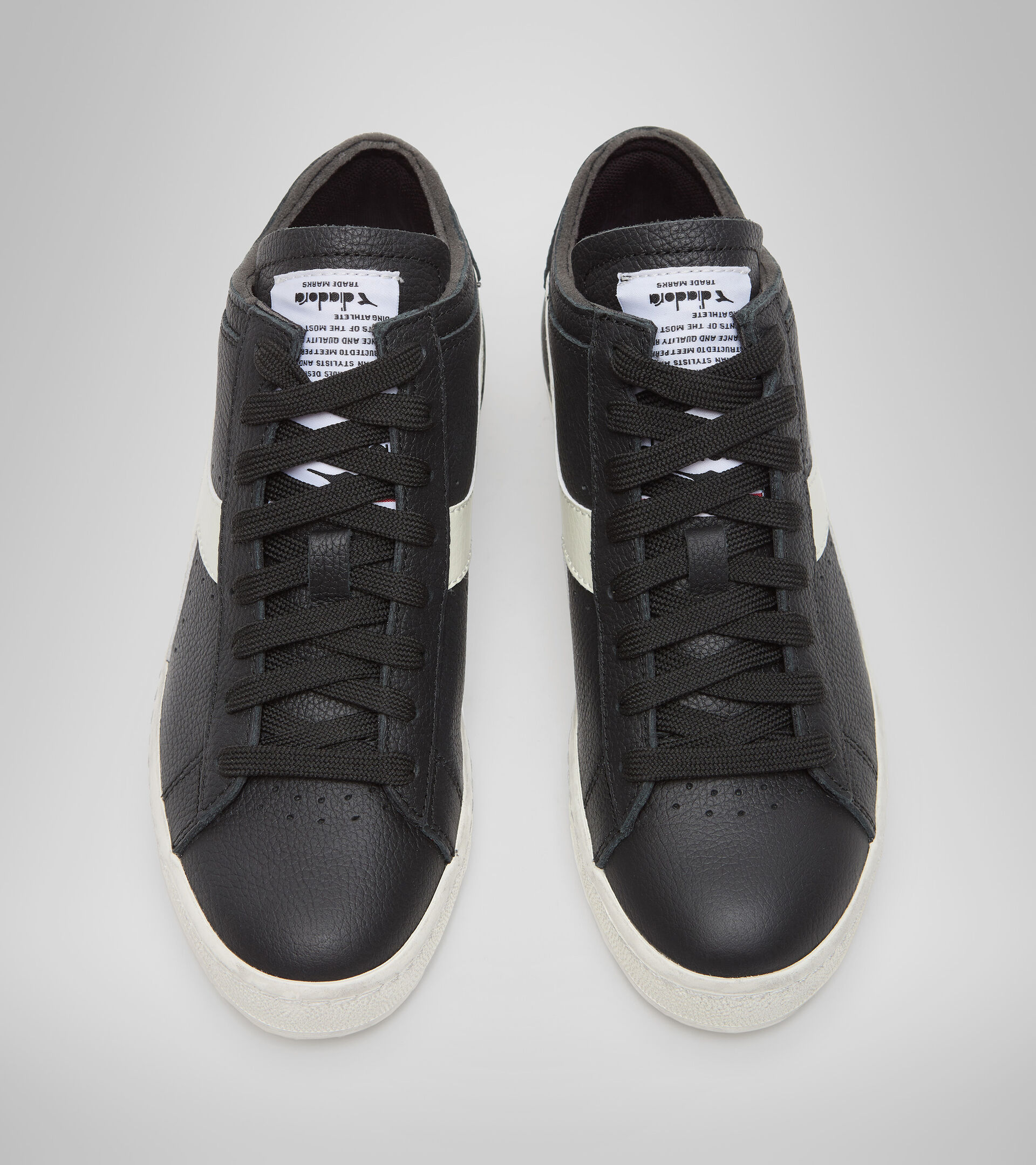 Scarpa sportiva - Unisex GAME L WAXED ROW CUT NERO/BIANCO/NERO - Diadora