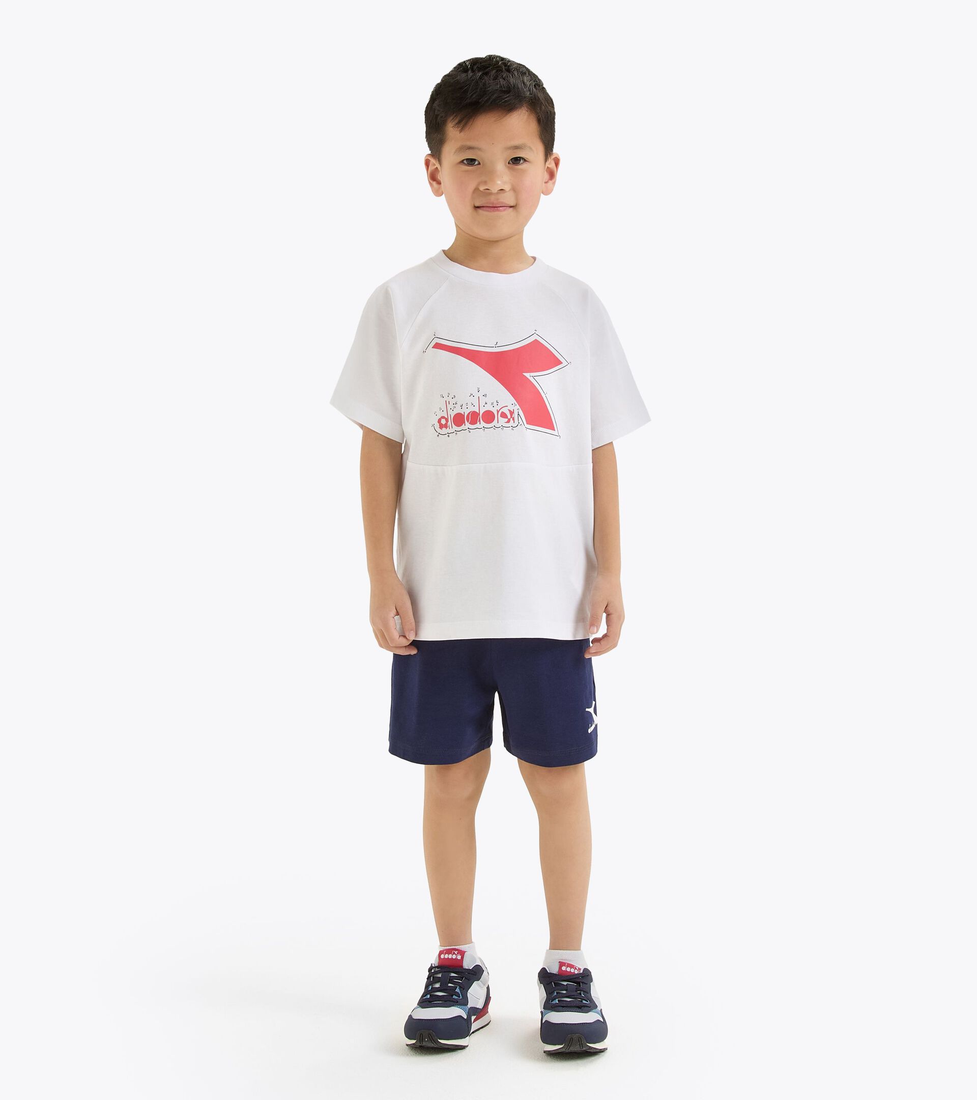 Sports set - T-shirt and shorts - Boy
 JB. SET SS RIDDLE OPTICAL WHITE - Diadora