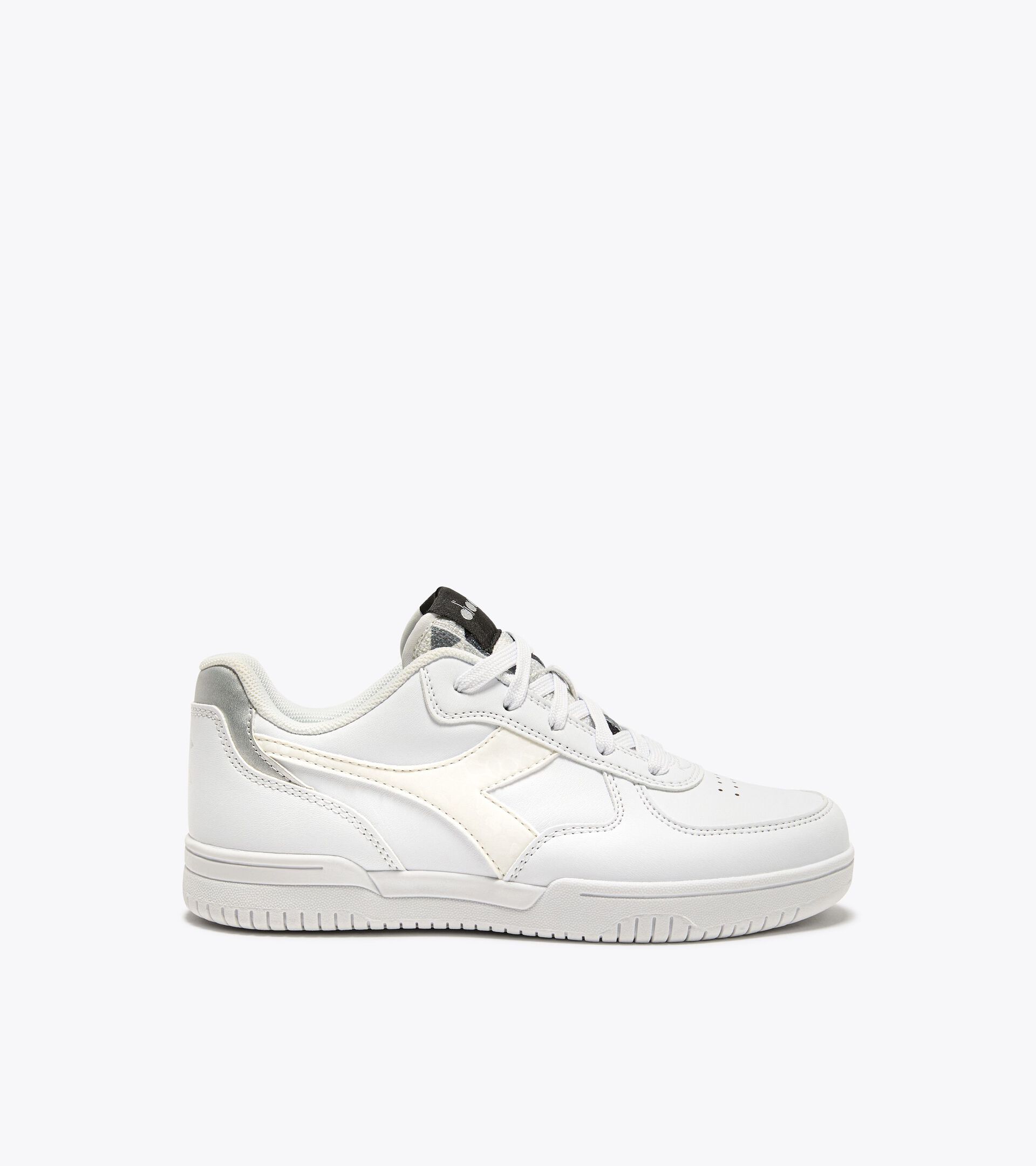 Sports shoe -  8 to 16 years old - Girls
 RAPTOR LOW SPOTTED GS WHITE/BLACK/SILVER - Diadora