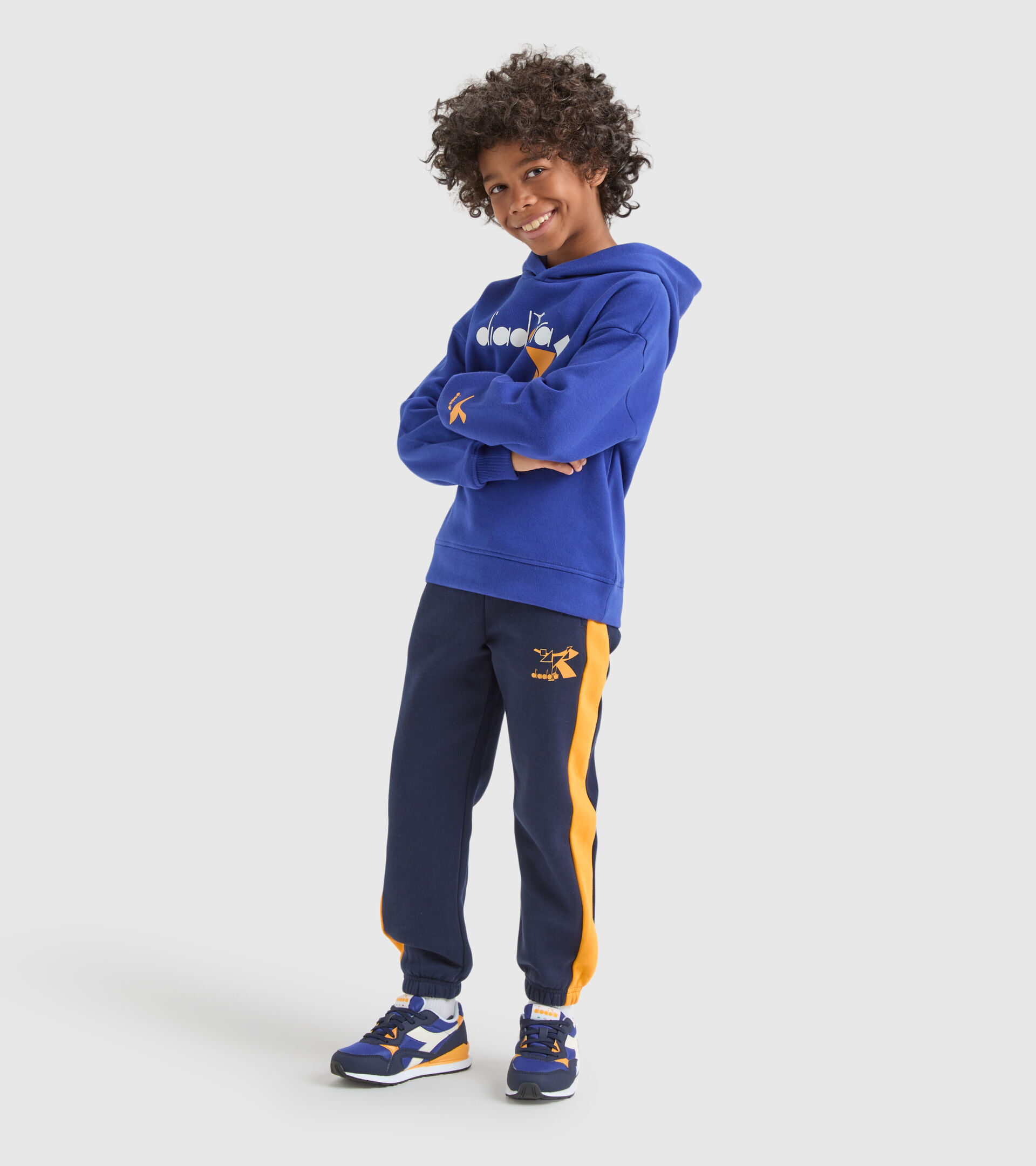 Hooded sweatshirt - Kids JB.HOODIE SWEAT TWISTER SODALITE BLUE - Diadora