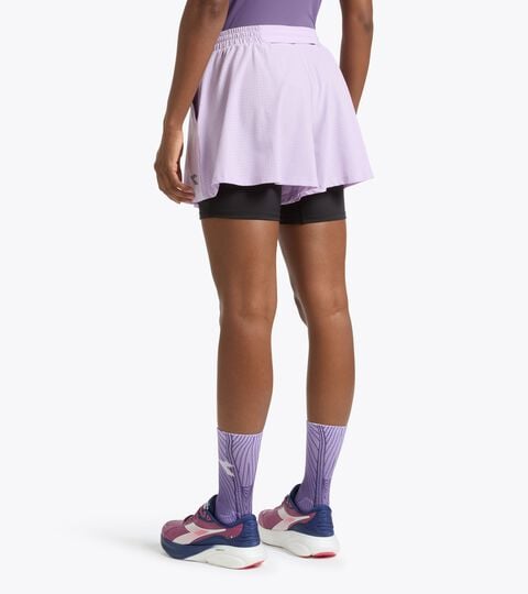Short de running 2-en-1 - Entra&icirc;nement - Femme L. SHORTS 2IN1 ORCHIDEE FLEUR - Diadora