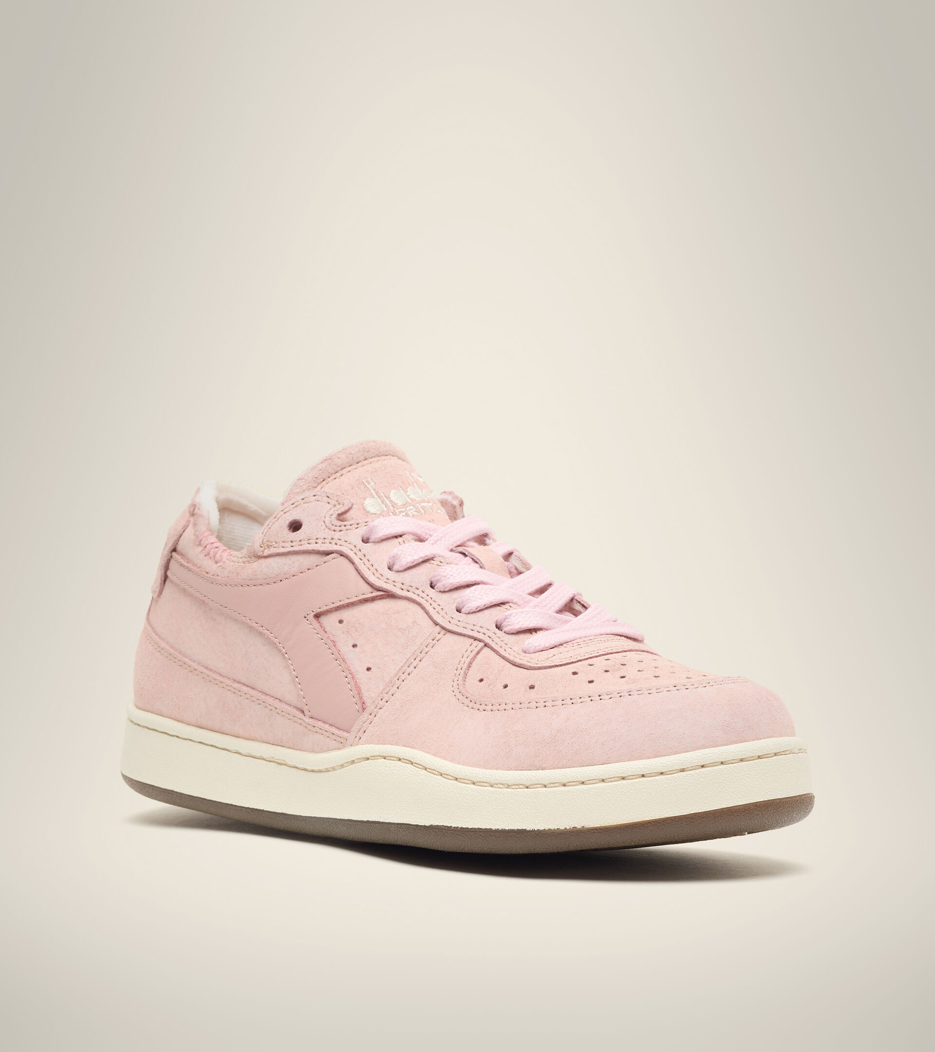 Footwear Heritage DONNA MI BASKET ROW CUT SUEDE USED WN ROSA CIPRIA Diadora