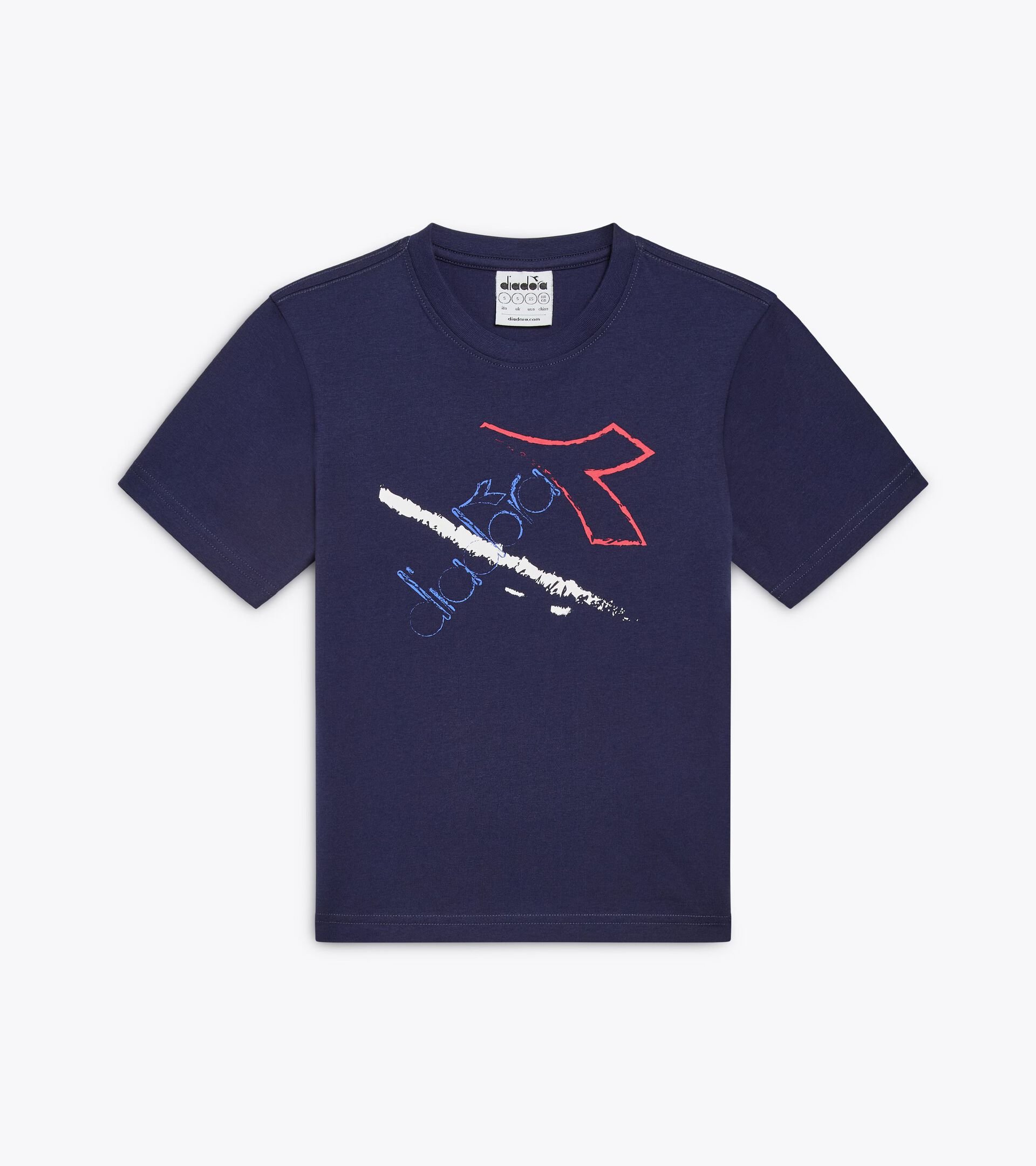 Cotton t-shirt - Boy JB. T-SHIRT SS GRAFFITI BL BLUE DENIM - Diadora