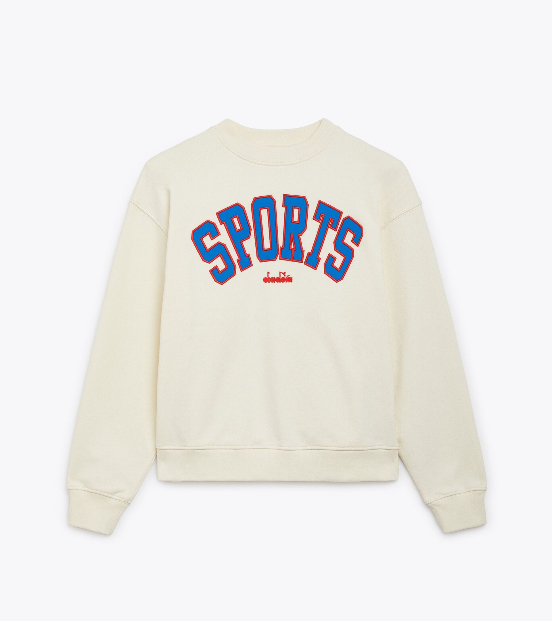 Crewneck sweatshirt - Made in italy - Gender Neutral SWEATSHIRT CREW LEGACY BUTTER WHITE - Diadora