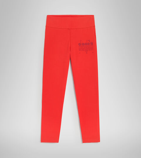 L. LEGGINGS MANIFESTO, POPPY RED Stretch leggings - Women L. LEGGINGS MANIFESTO POPPY RED - Diadora