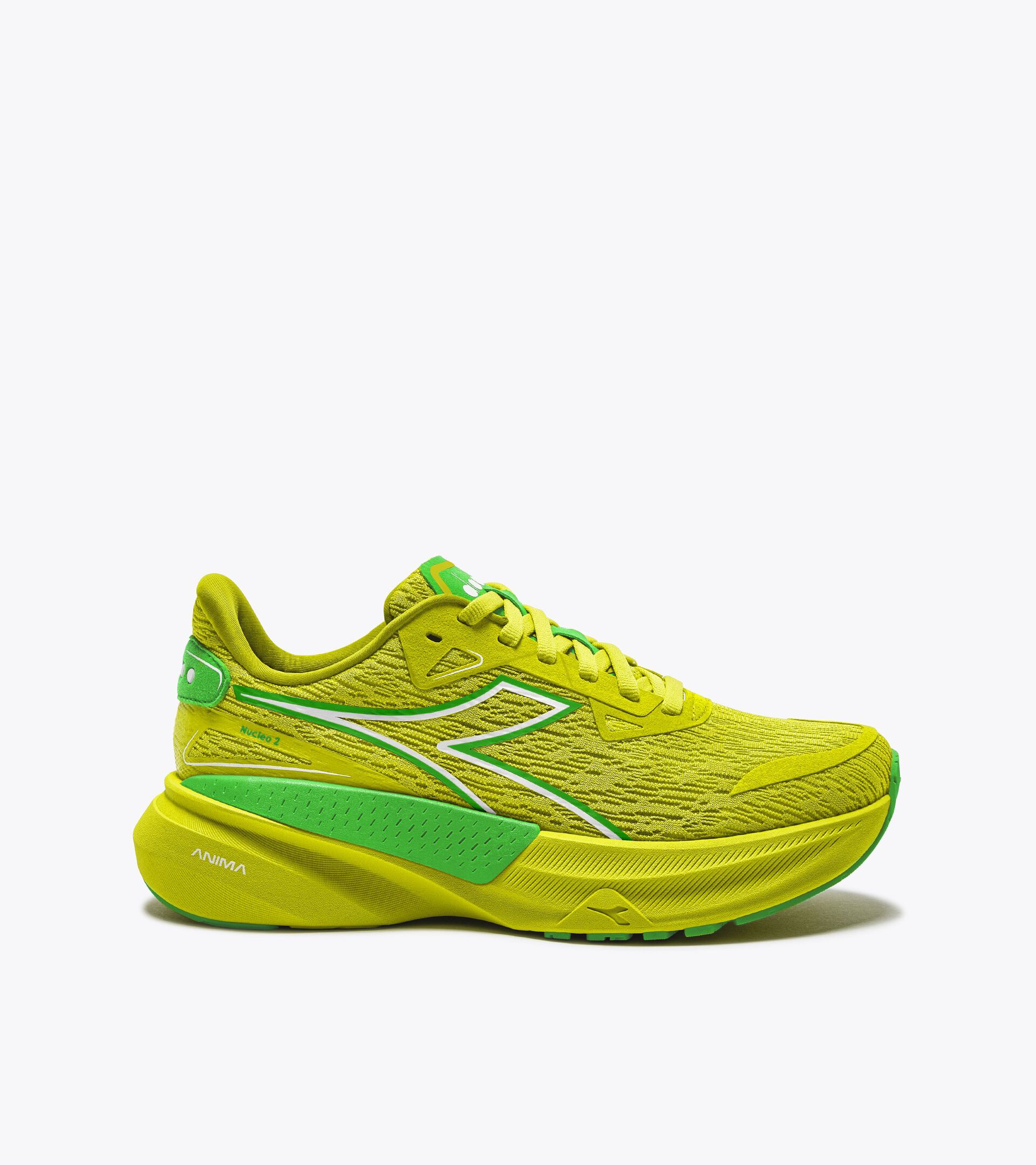 Running shoe - Comfort and stability - Men's NUCLEO 2 SULPHUR SPRING/GREEN FLASH - Diadora