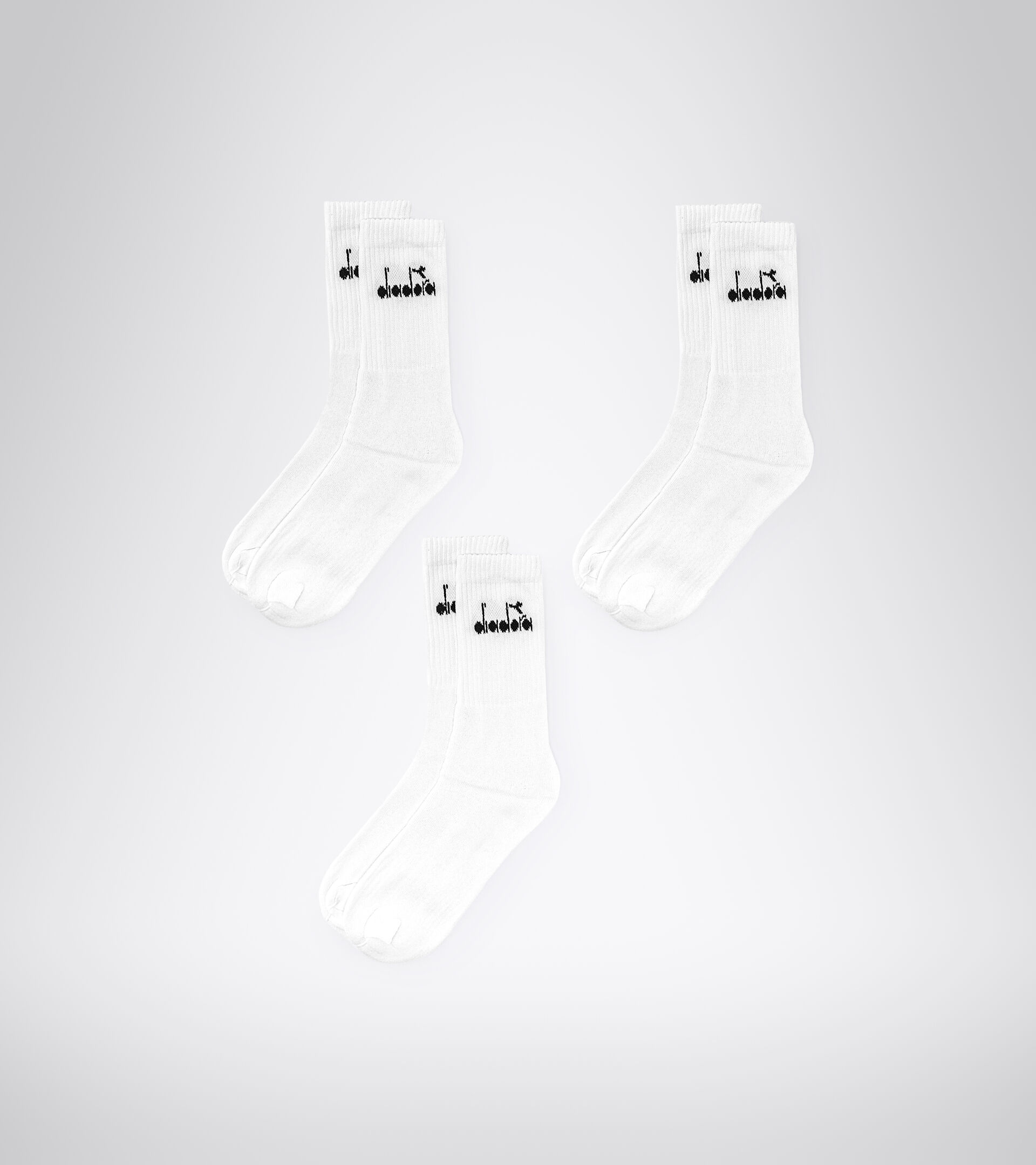 Mid socks pack - Three pair - Unisex U.MID SOCKS 3-PCS PACK OPTICAL WHITE - Diadora