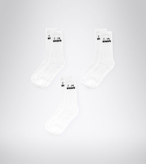 Mid socks pack - Three pair - Unisex U.MID SOCKS 3-PCS PACK OPTICAL WHITE - Diadora