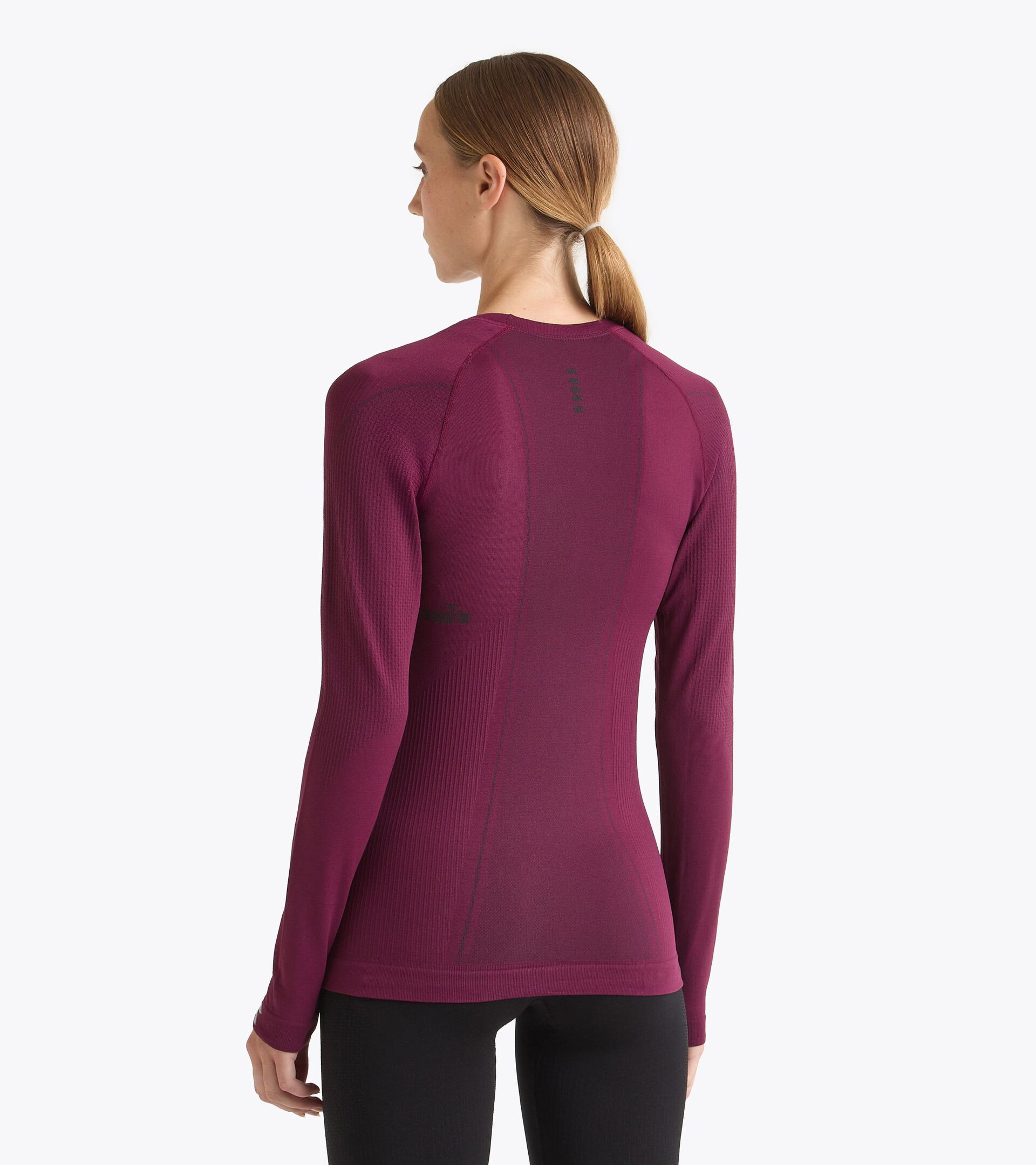 Made In Italy technical shirt - Running - Women’s
 L. LS T-SHIRT STRATOZERO MAROON BANNER - Diadora