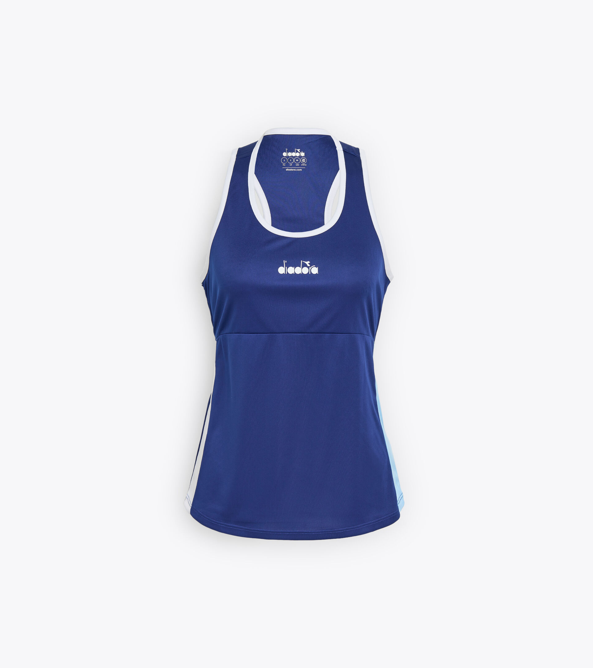 Camiseta sin mangas para correr - Mujer L. CORE TANK CIANOTIPO AZUL - Diadora