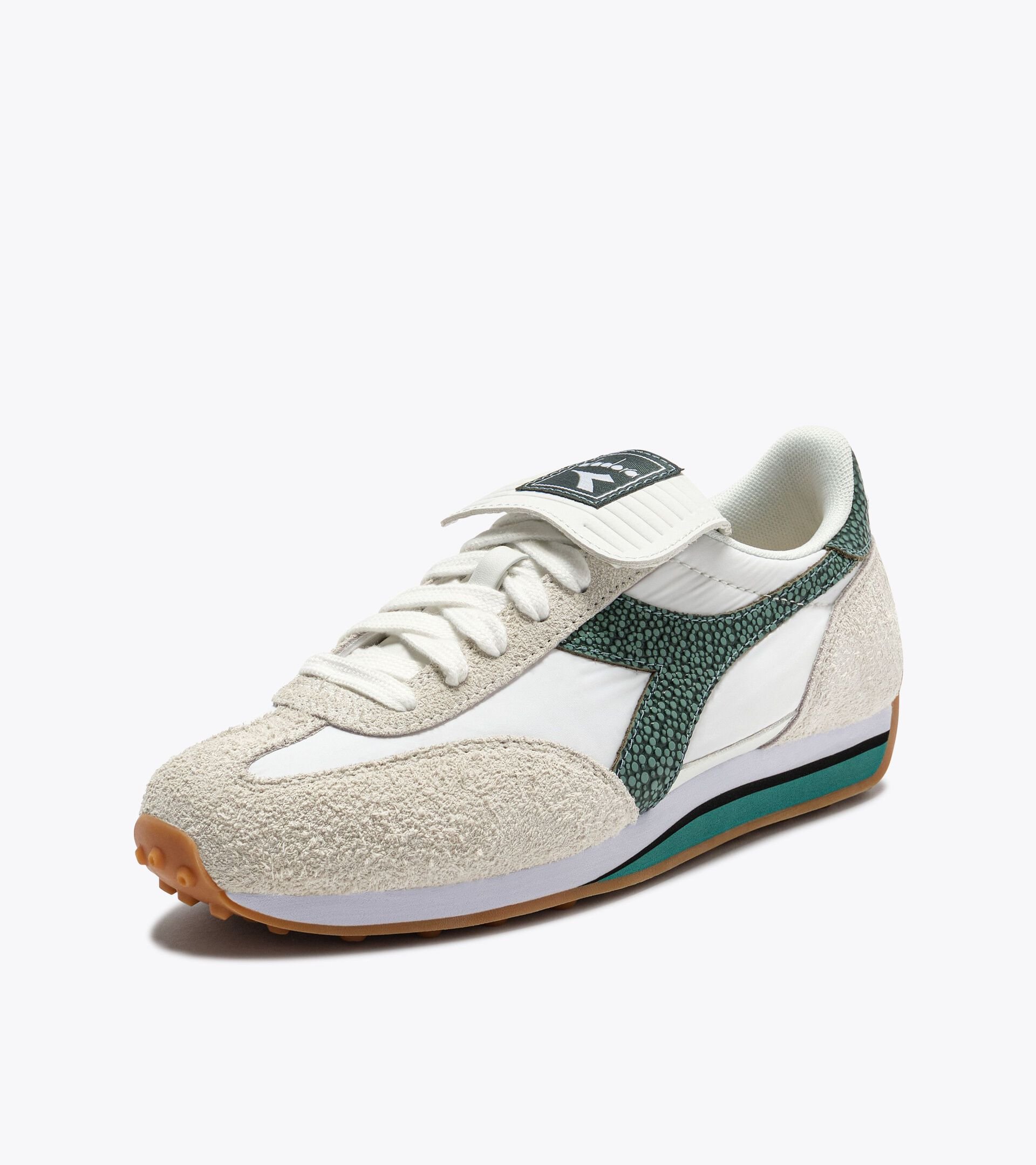 Sneaker basse en cuir - Femme RALLY INDOOR BLANC/VERT BISTRO - Diadora