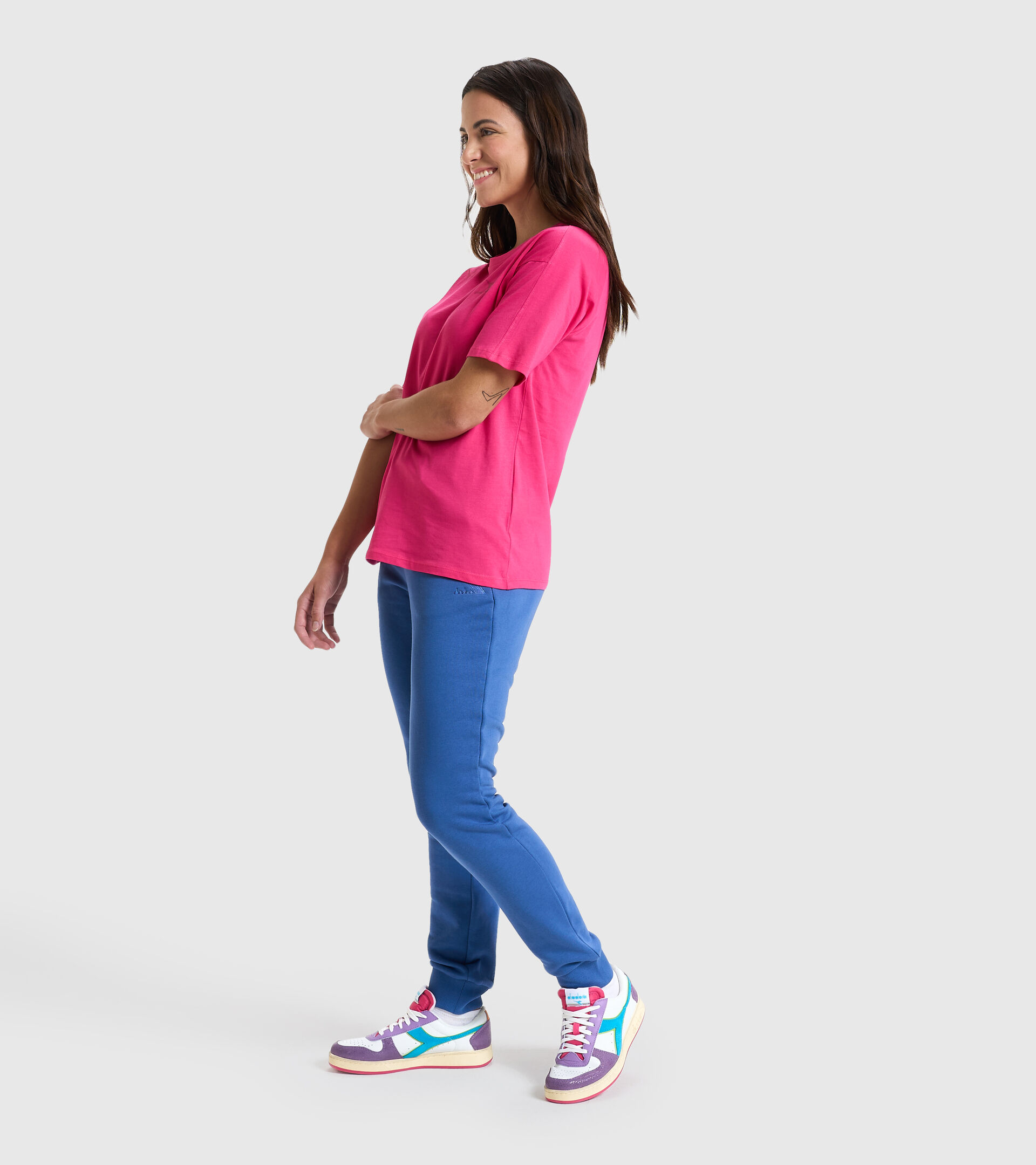 Sports trousers - Women L.PANTS CUFF CORE BIJOU BLUE - Diadora