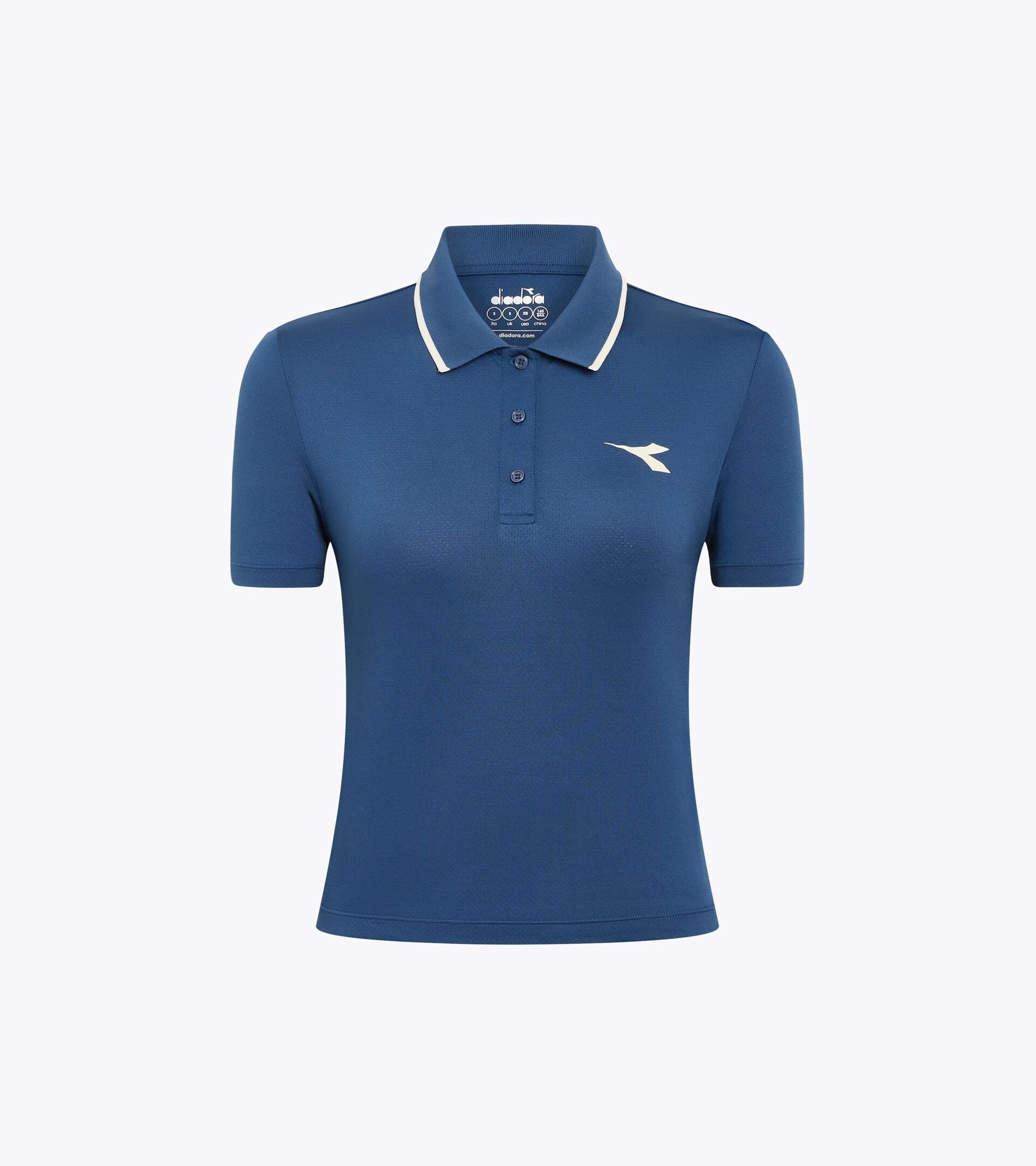 Tennis polo shirt - Women’s L. SS T-POLO TENNIS ENSIGN BLUE - Diadora