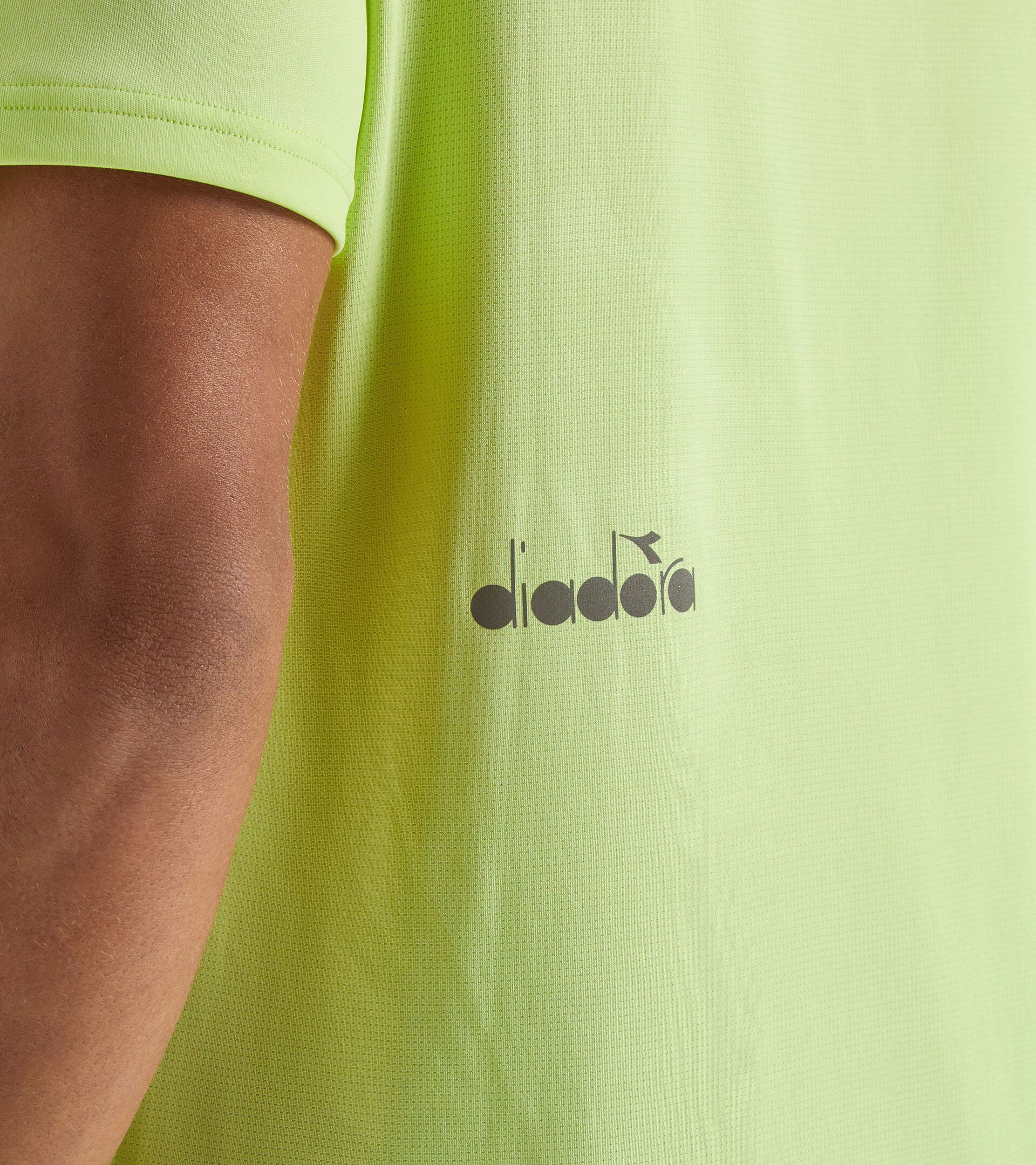 Sportliches T-Shirt - Herren RUN SS T-SHIRT SCHATTEN LIMONELLE - Diadora