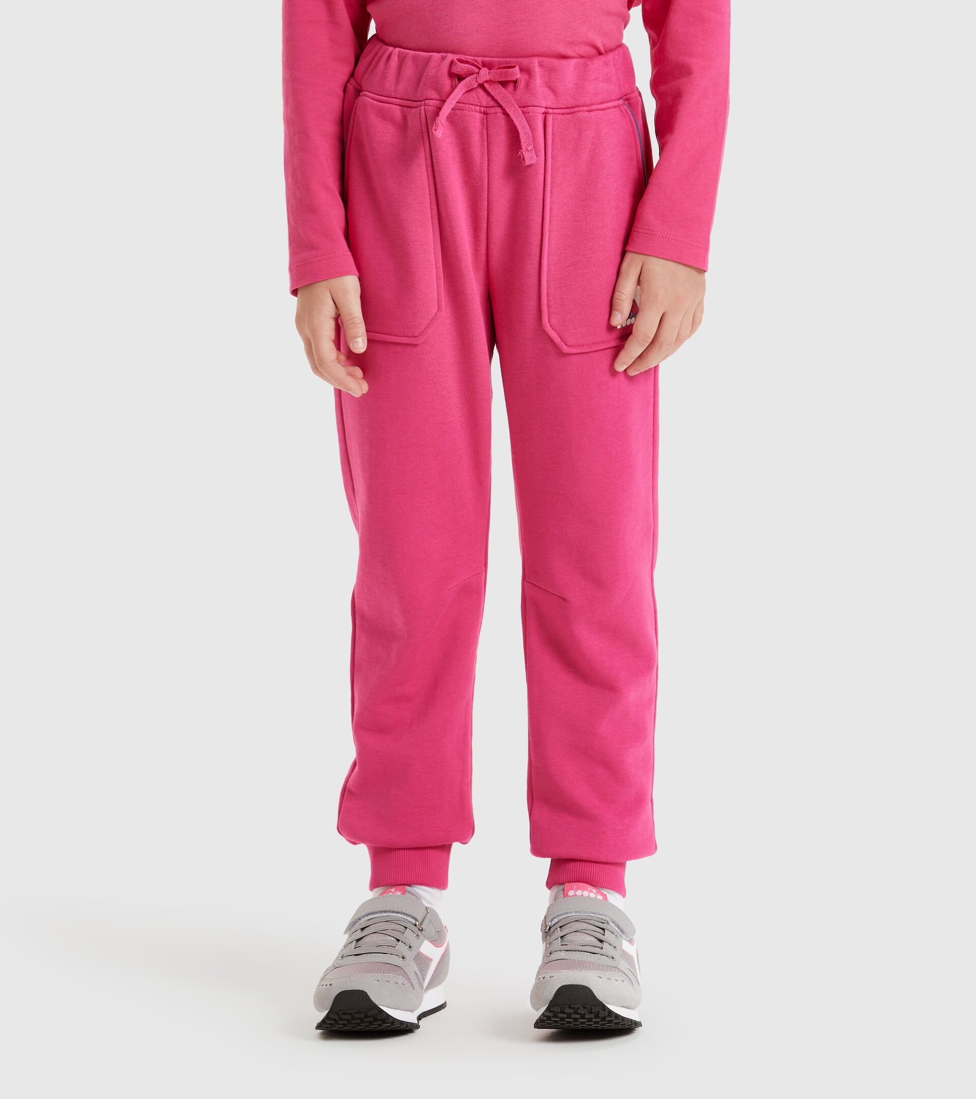 Apparel Sport BAMBINO JU. CUFF PANTS CUBIC ROSA MAGENTA Diadora