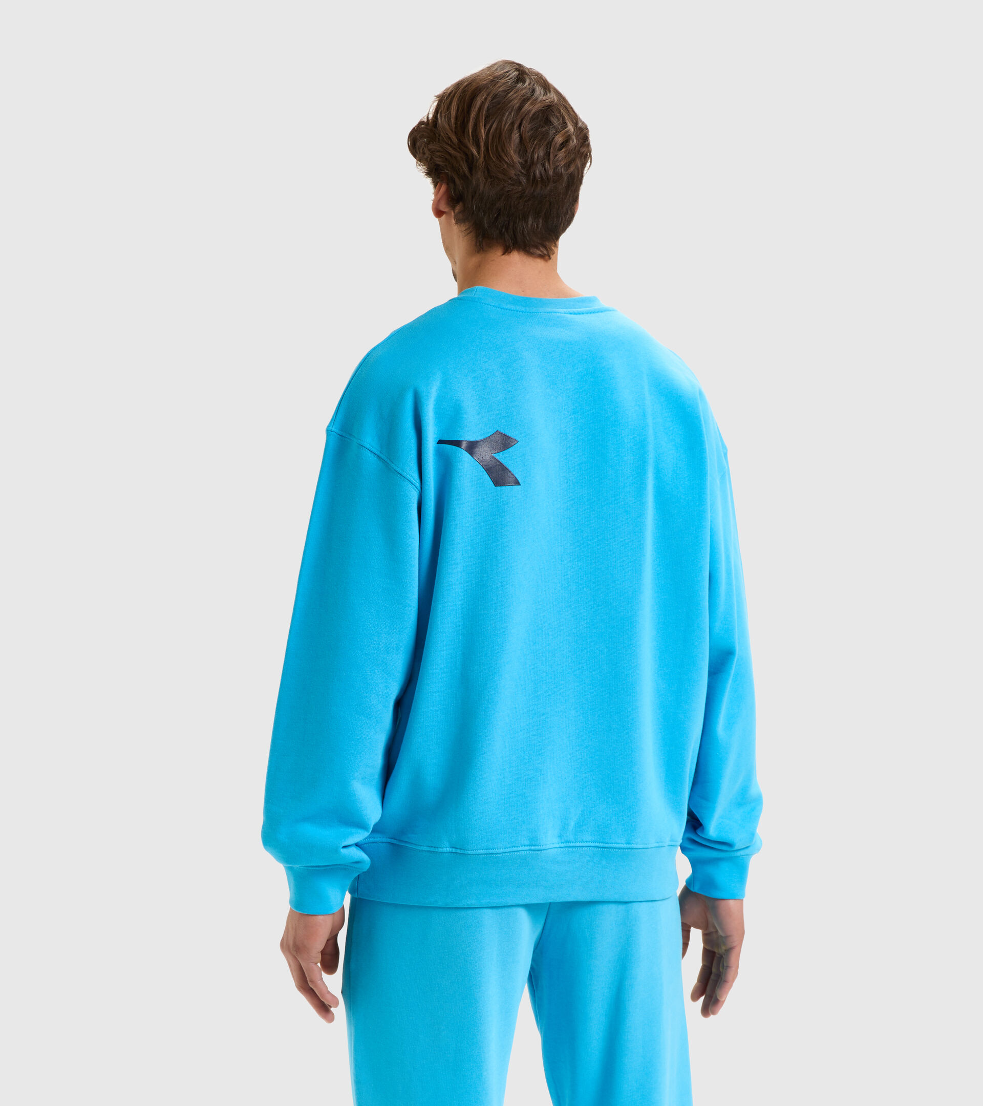 Cotton round-neck sweatshirt - Unisex SWEATSHIRT CREW MANIFESTO SKY BLUE INTENSE - Diadora