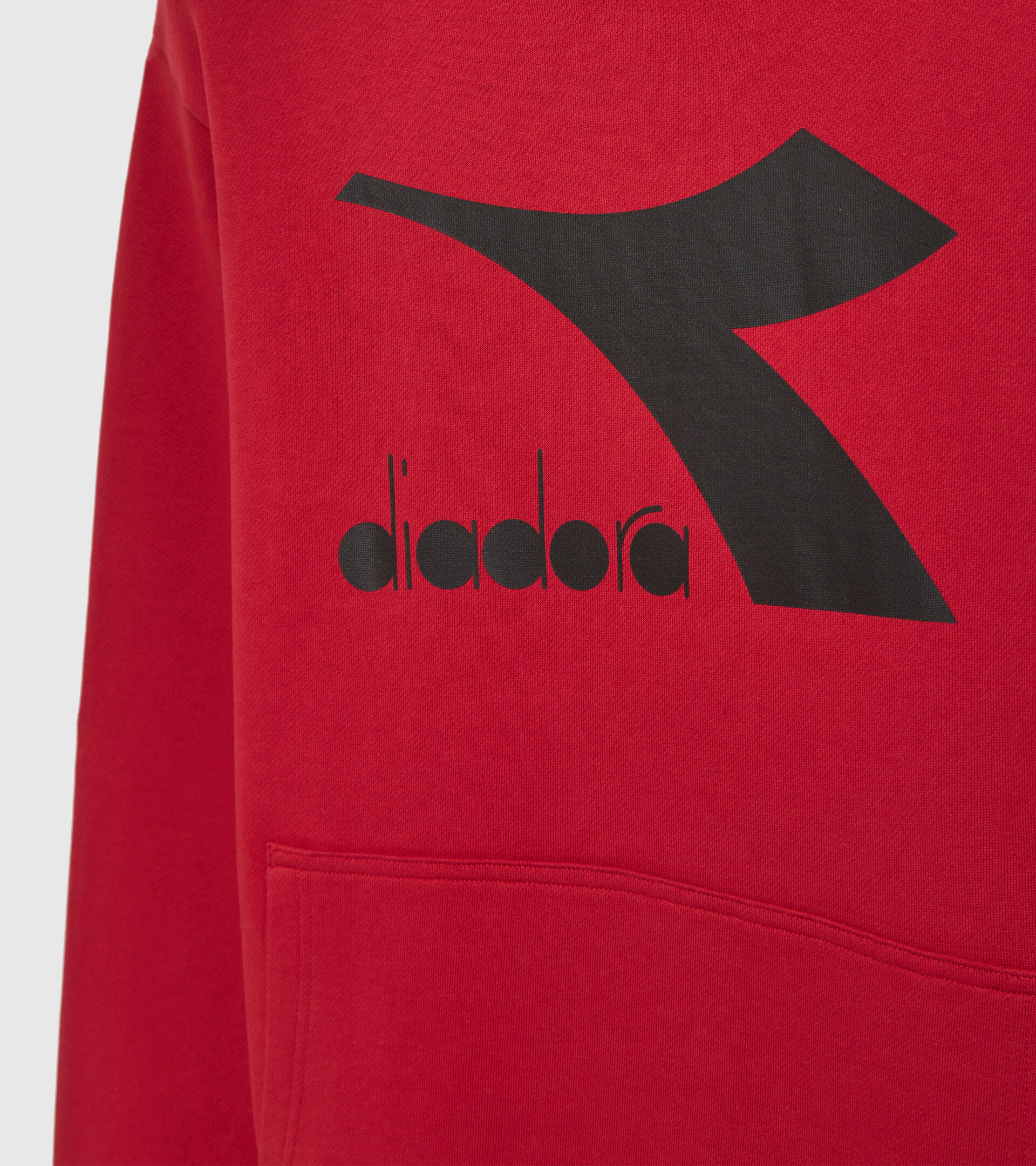 Sporty hooded sweatshirt - Men HOODIE CHROMIA SCARLET SAGE - Diadora