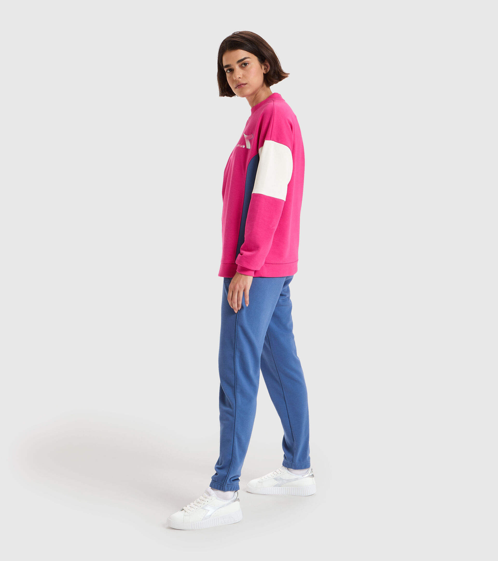 Crew-neck sweatshirt - Women L.SWEATSHIRT CREW LUSH MAGENTA - Diadora