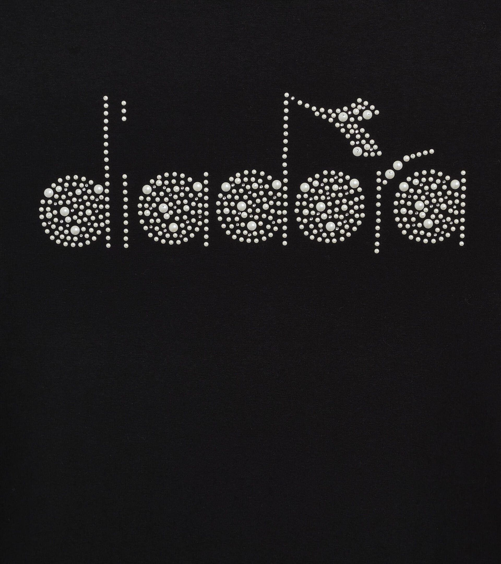 Long-sleeved t-shirt - Girls JG. T-SHIRT LS RHINESTONE BLACK - Diadora