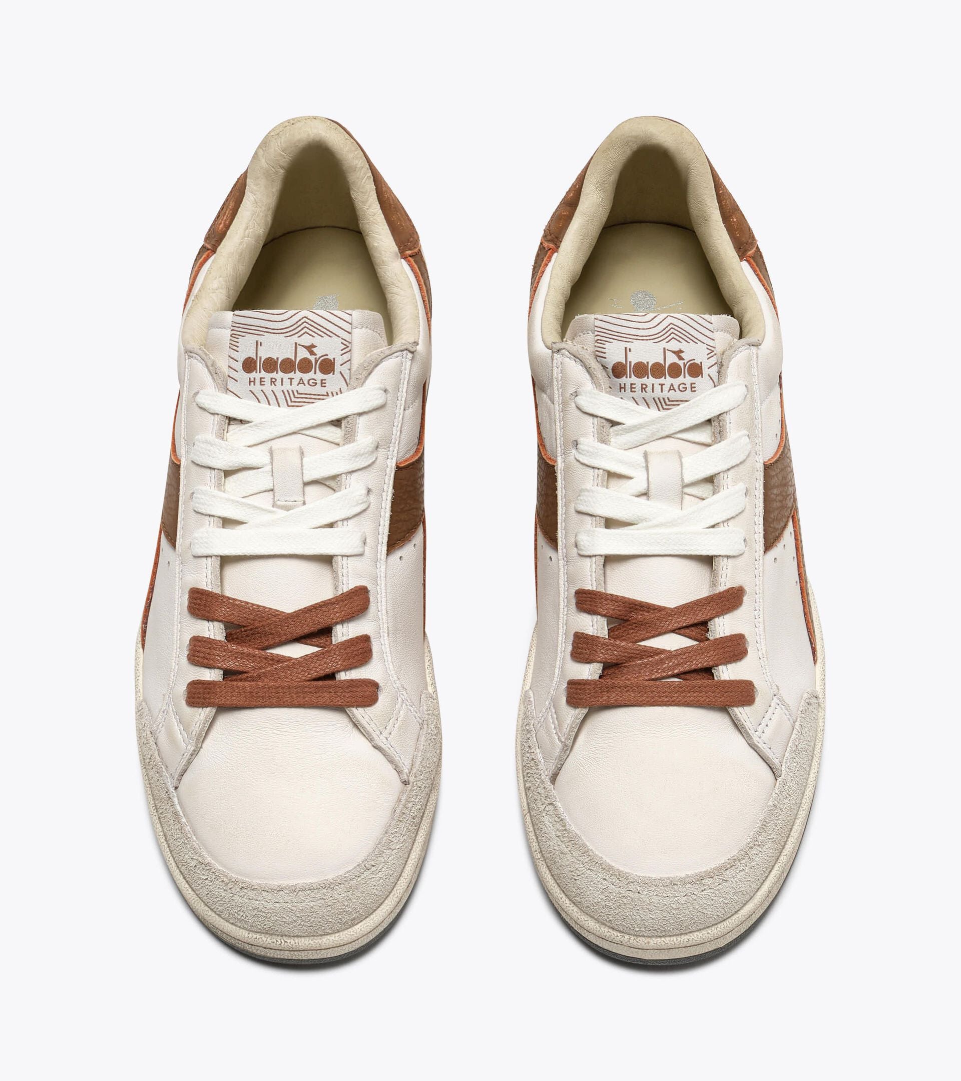 Heritage sneaker made from leather - All-gender PRESTIGE USED WHITE/BROWN - Diadora