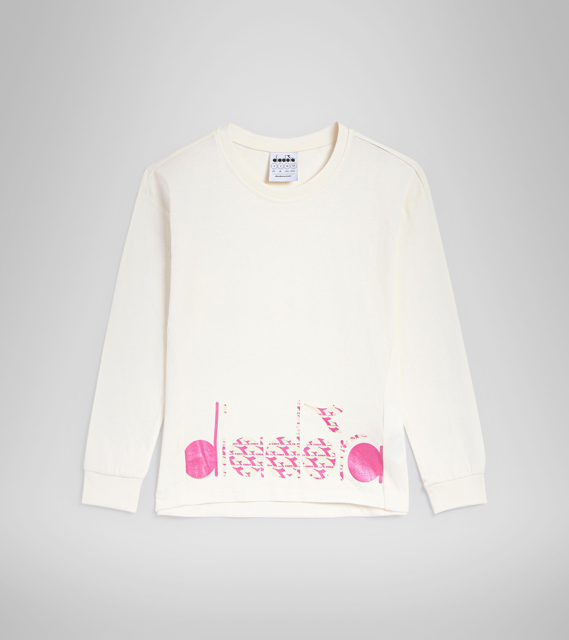 Long-sleeved T-shirt - Kids JG.T-SHIRT LS TWINKLE WHISPER WHITE - Diadora
