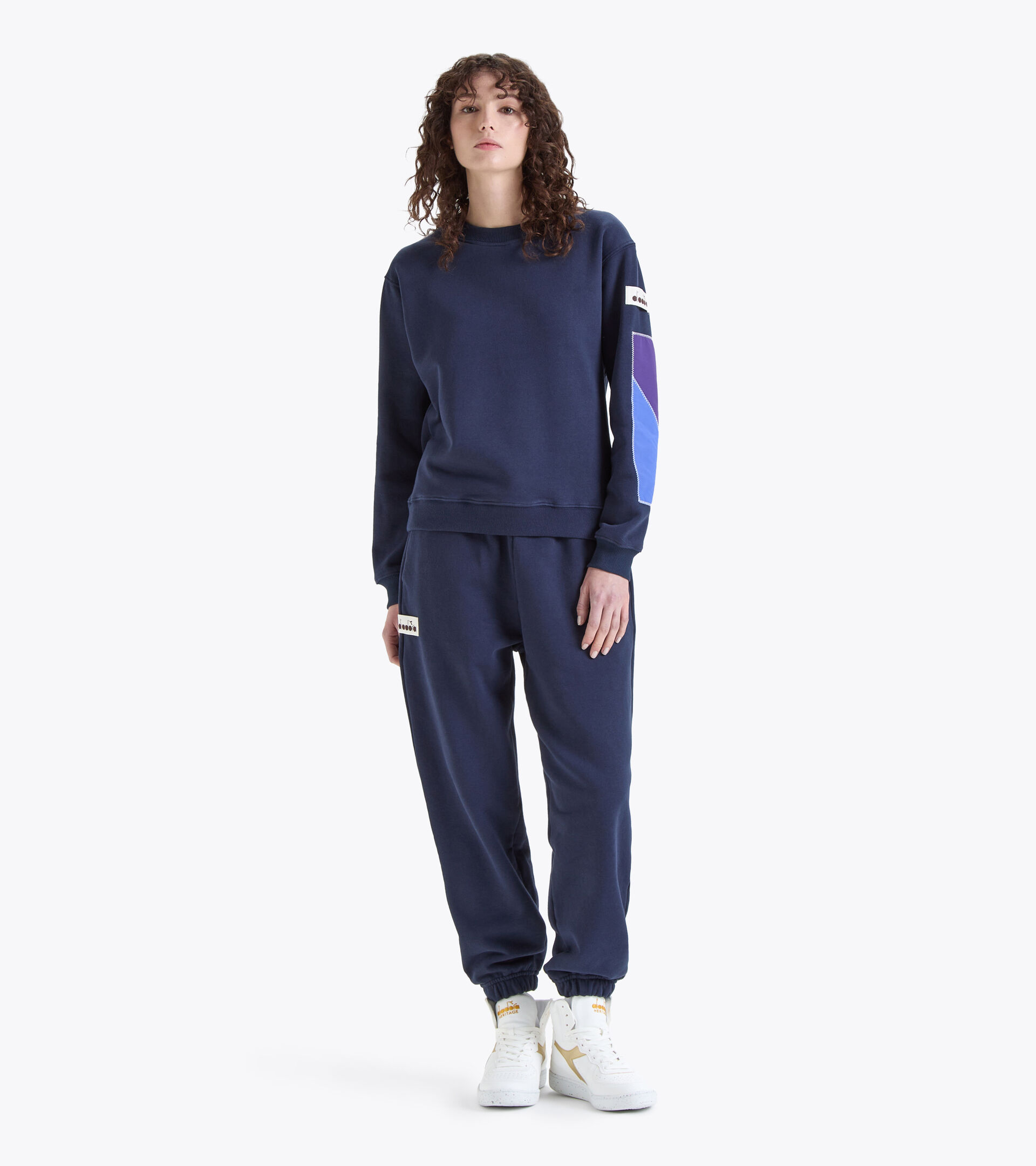 Made in Italy sweatshirt 2030 - Women L. SWEATSHIRT CREW 2030 BLUE CORSAIR - Diadora