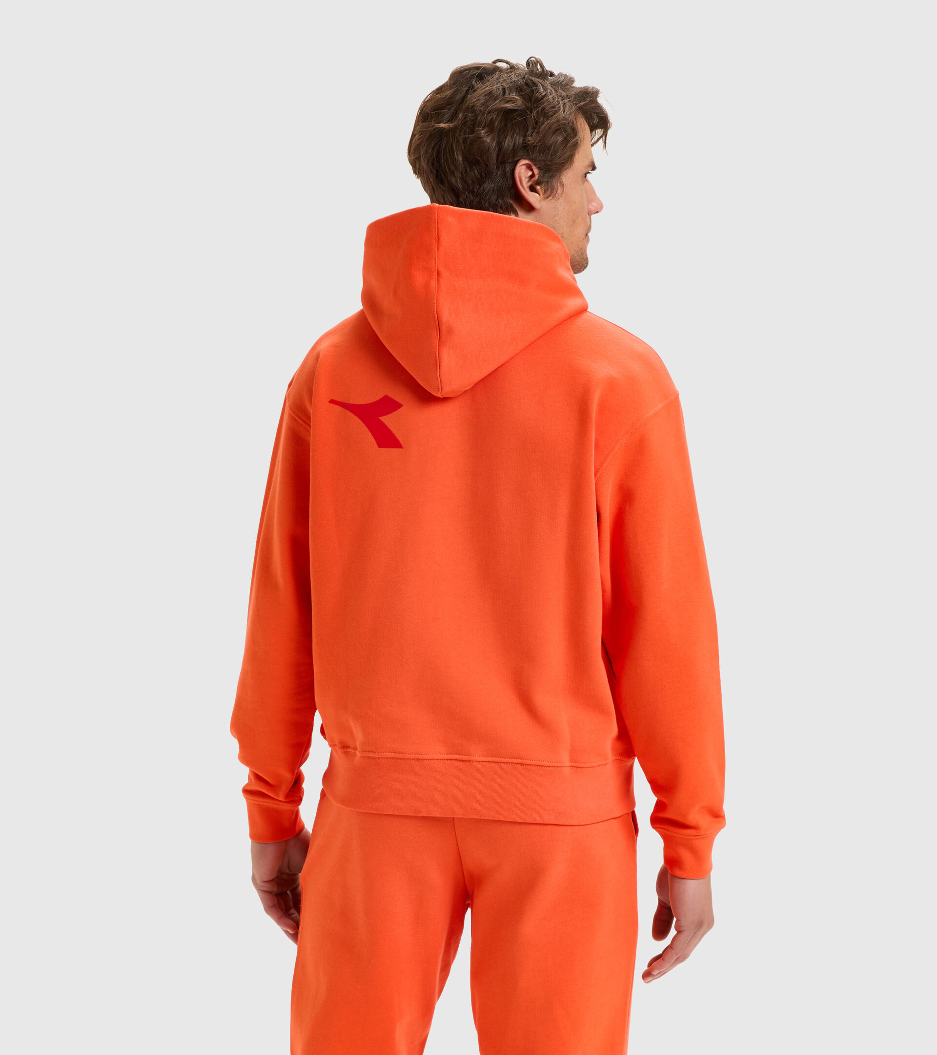 Sweatshirt mit Kapuze aus aufgerauter Baumwolle - Unisex HOODIE MANIFESTO ORANGEN - Diadora