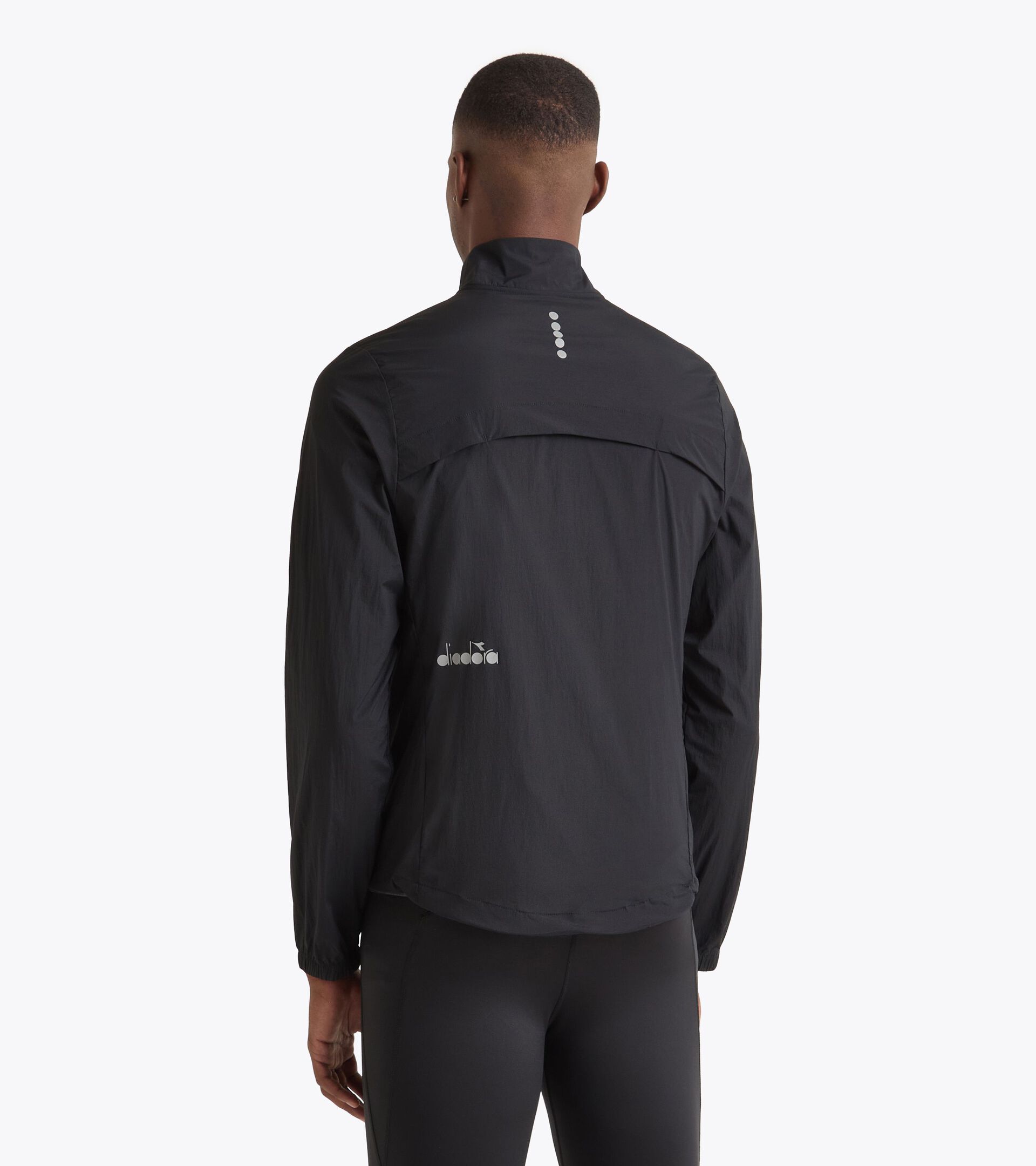 Packable windbreaker jacket  - Running - Men’s WINDBREAKER PACKABLE JACKET BLACK - Diadora